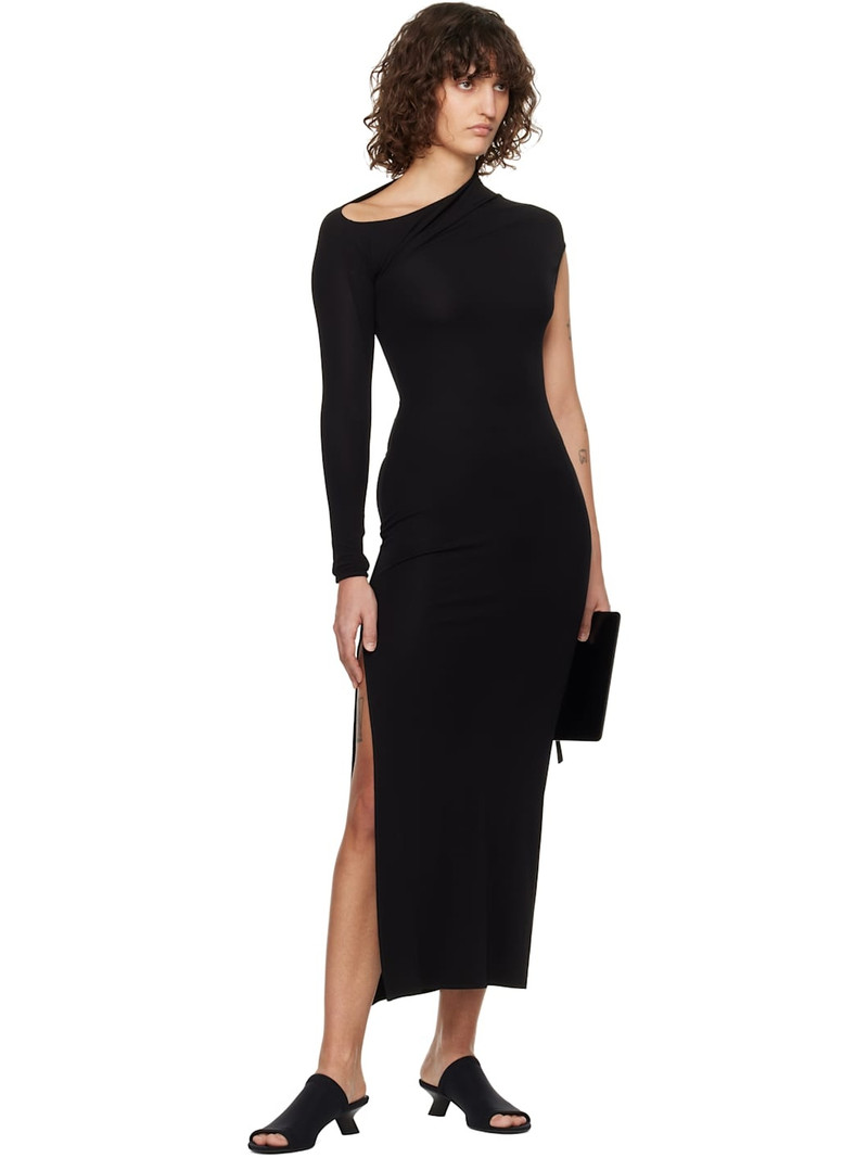 courrèges Black Asymmetric Maxi Dress outlook
