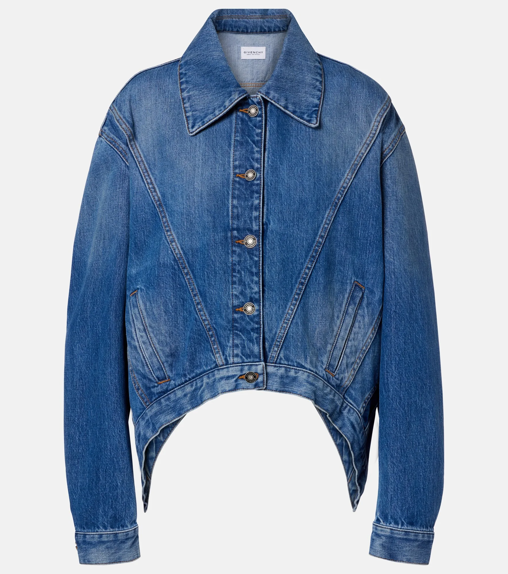 Deconstructed oversized denim jacket - 1