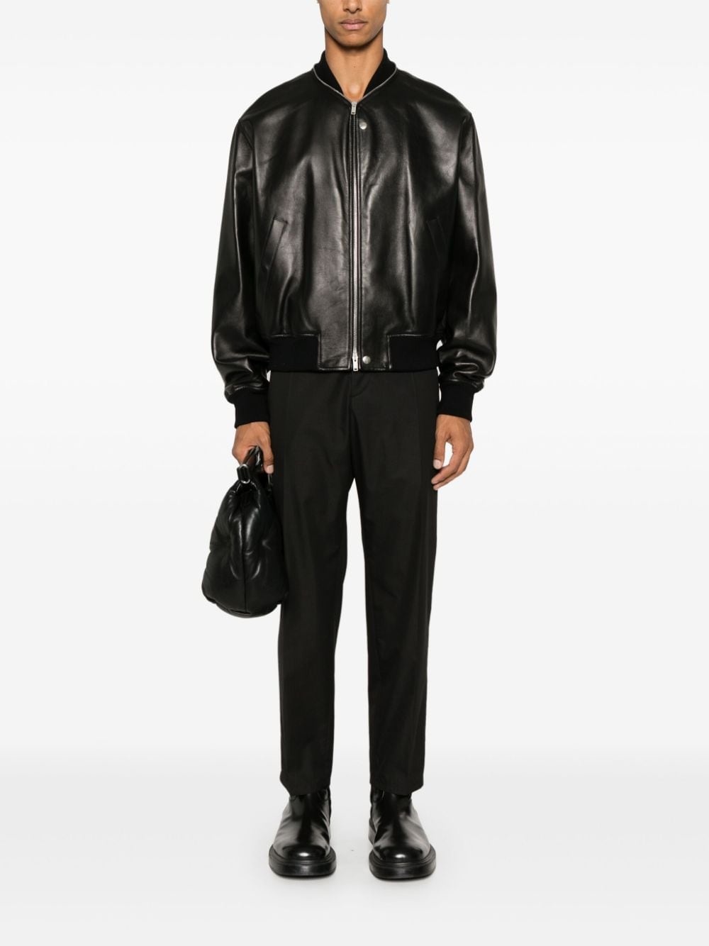 leather bomber jacket - 2