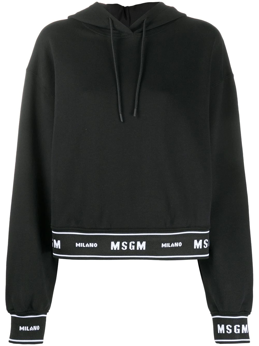 logo-tape hoodie - 1