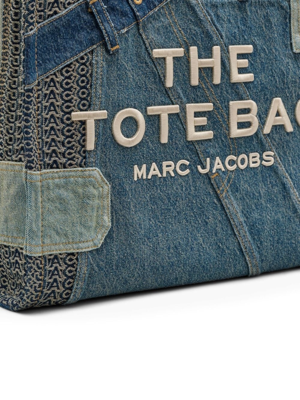The Large Deconstructed Denim Tote bag - 6