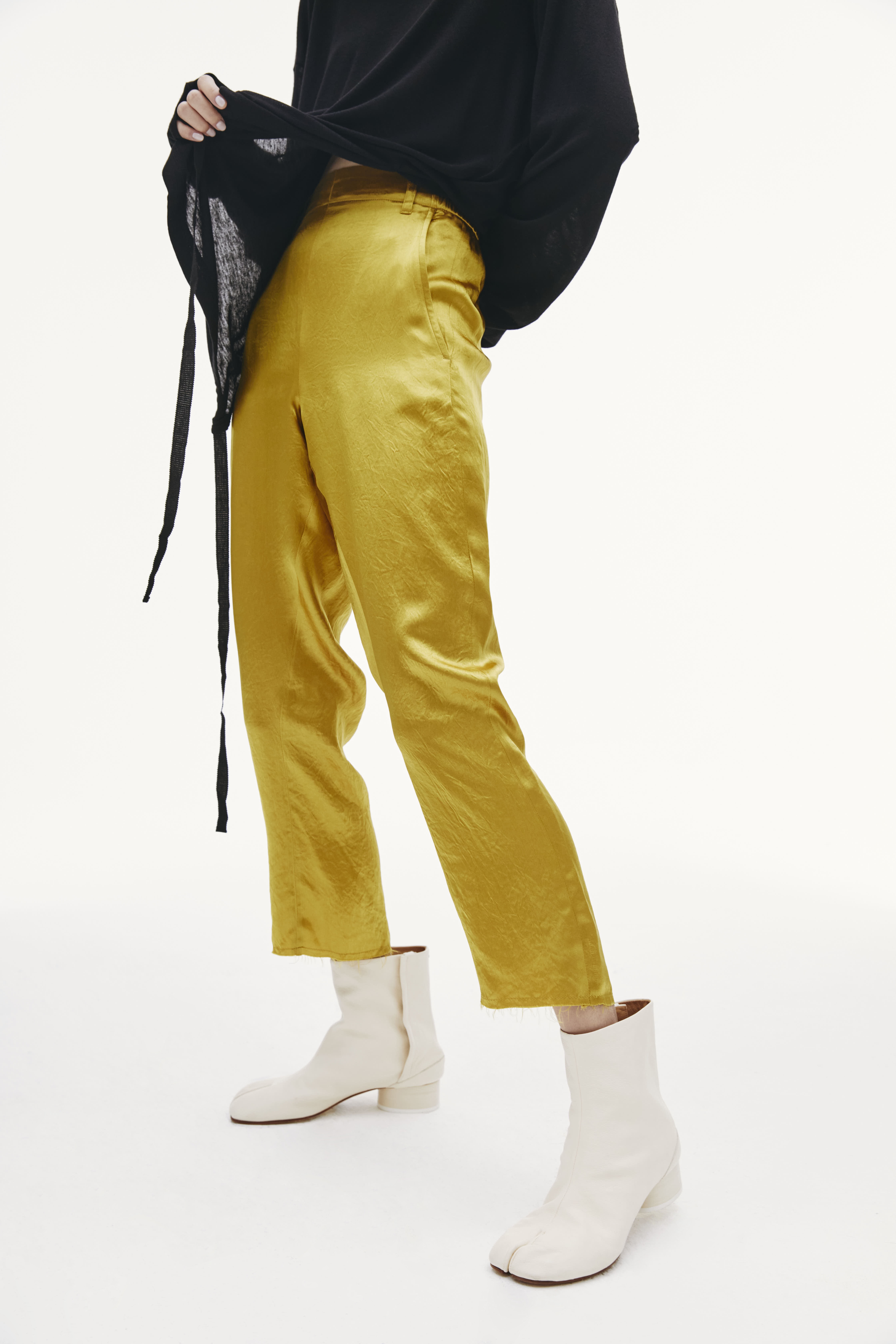 GOLDEN CROPPED TROUSERS - 4
