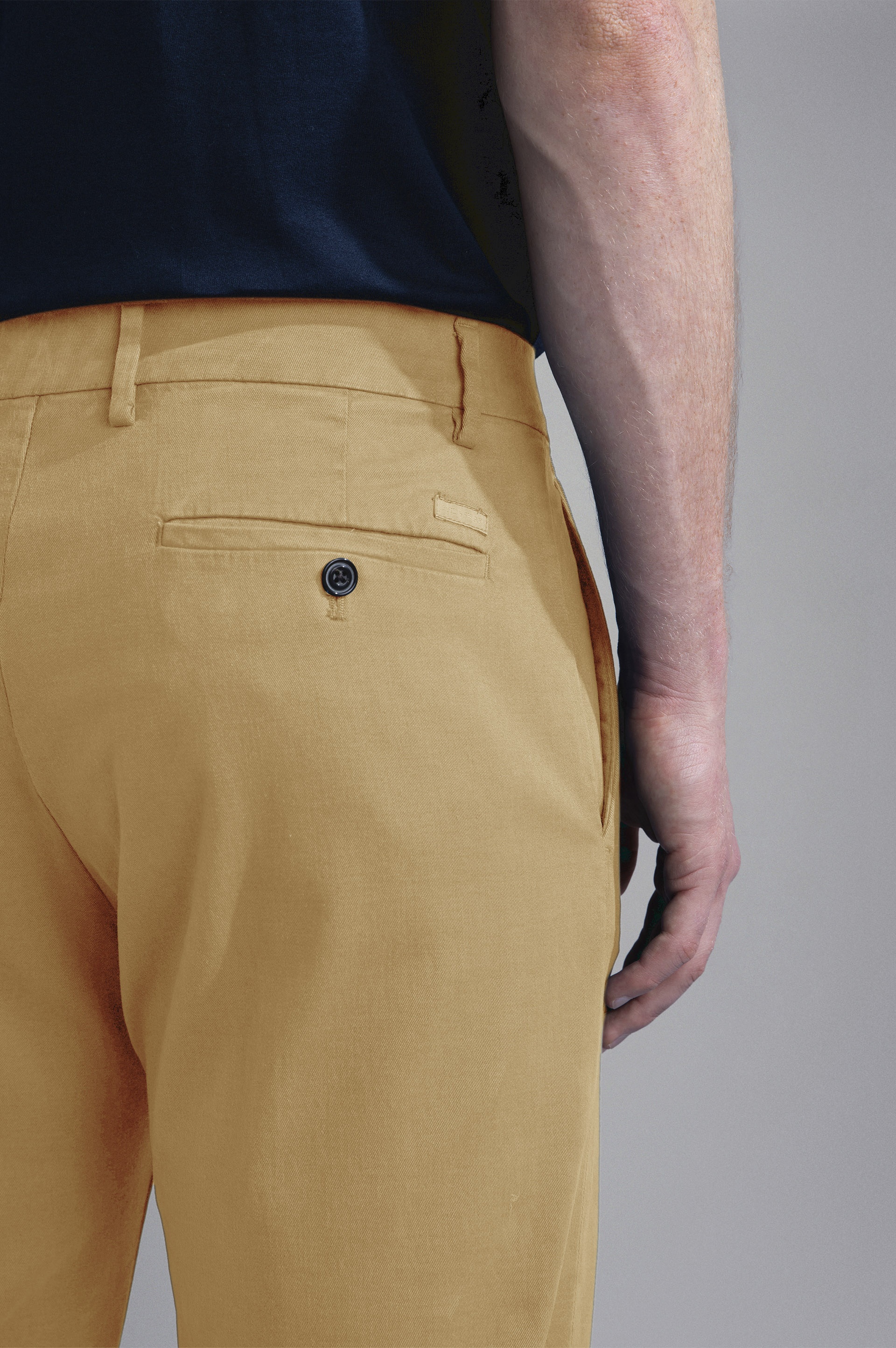 TENCEL COTTON SLIM CHINO TROUSERS - 4