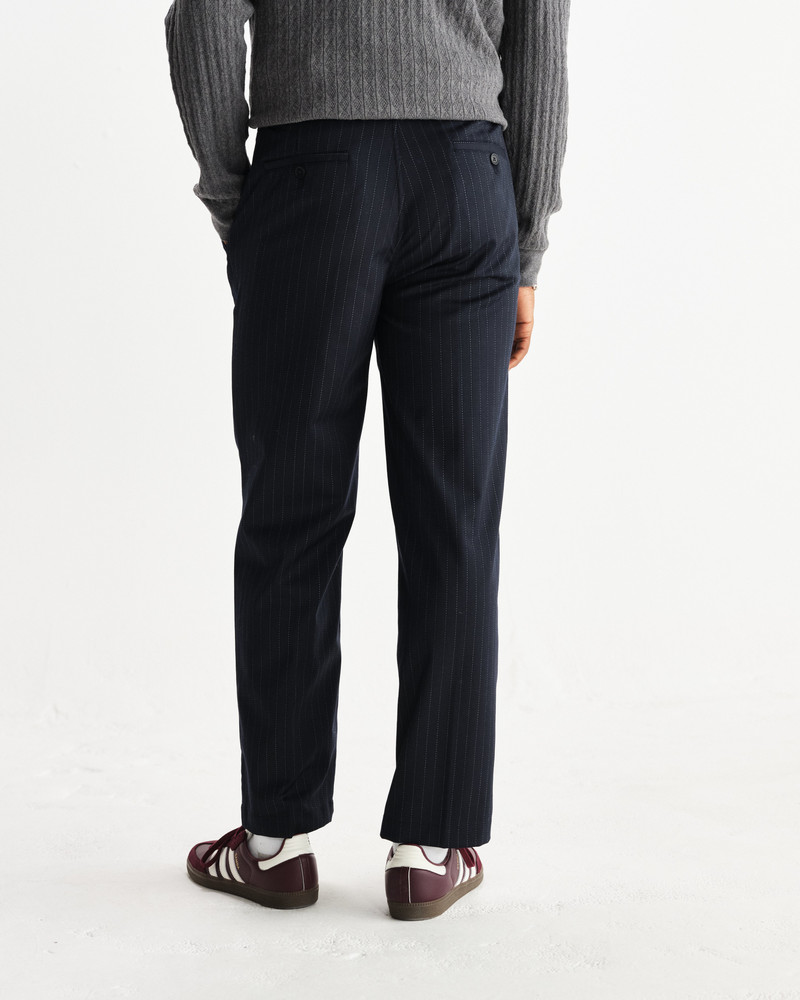 Bayham - Navy Wool Blend Pinstripe Trousers 5