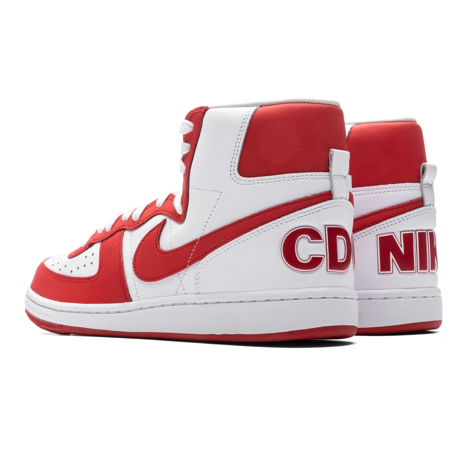 COMME DES GARCONS HOMME PLUS X NIKE TERMINATOR HIGH SP - WHITE/UNIVERSITY RED - 3