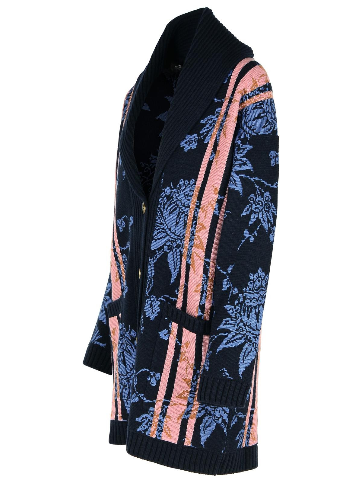 Etro Blue Wool Blend Cardigan Women - 2