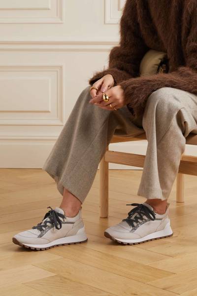 Brunello Cucinelli Shearling-lined nubuck sneakers outlook