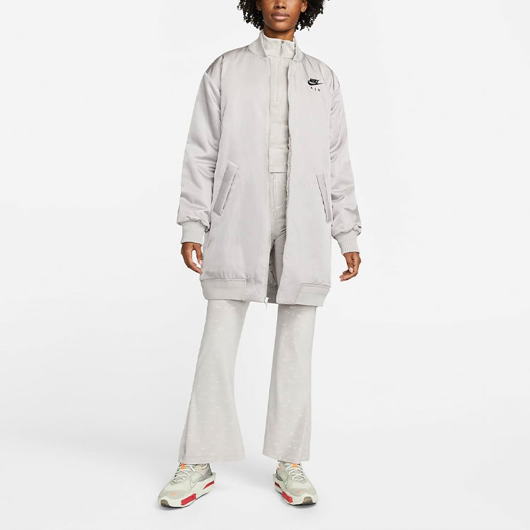 (WMNS) Nike Air Therma-FIT Synthetic-Fill Loose Mid-Length Stay Warm Jacket University Gray DD4641-0 - 3