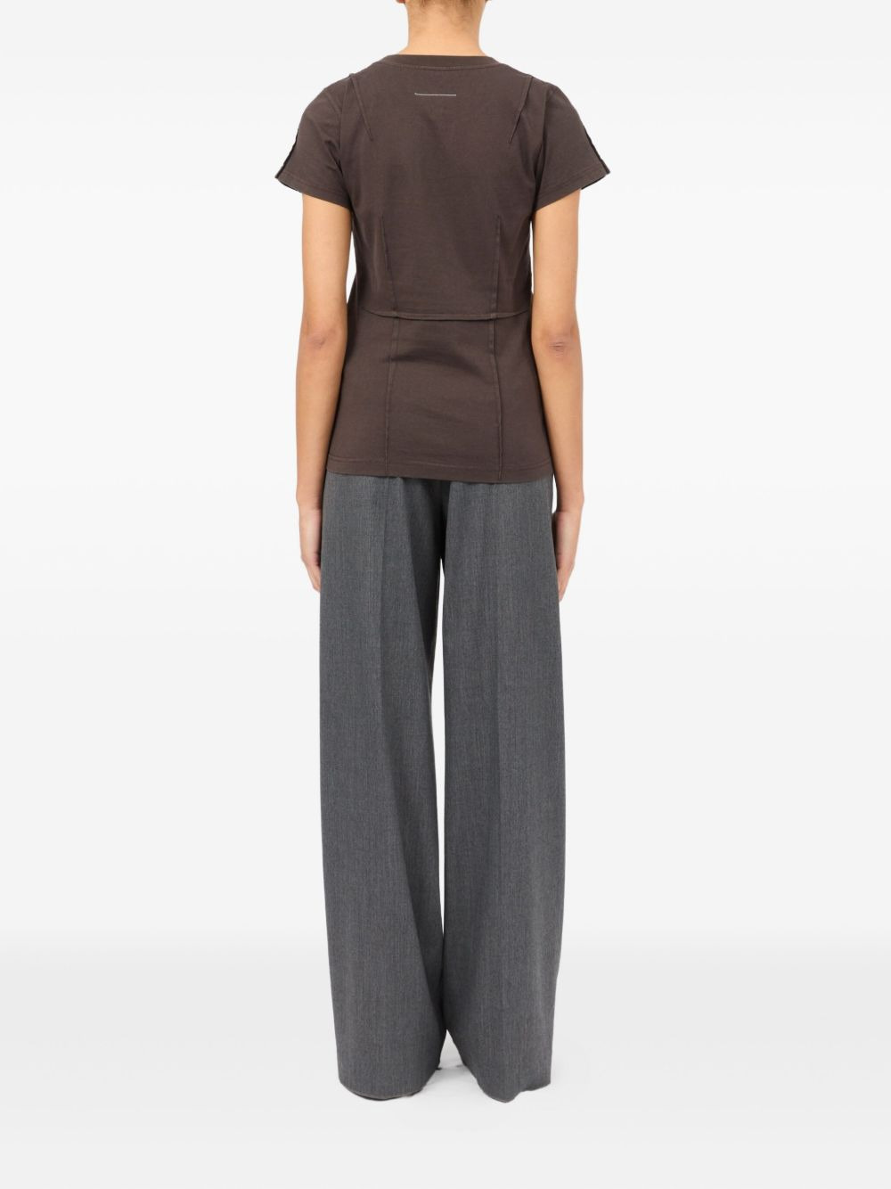 panelled short-sleeve T-shirt - 4