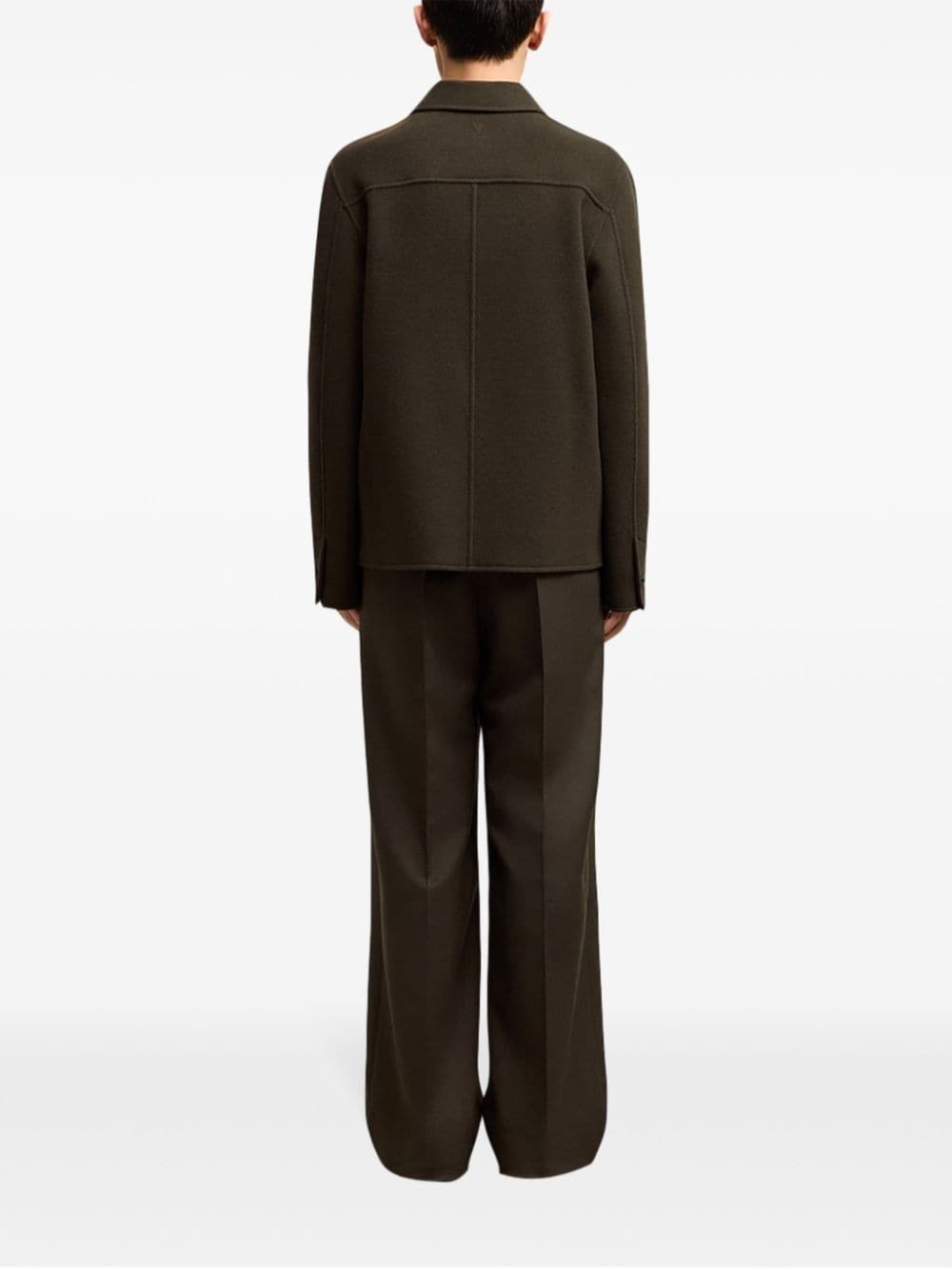 boxy wool-cashmere blend jacket - 4