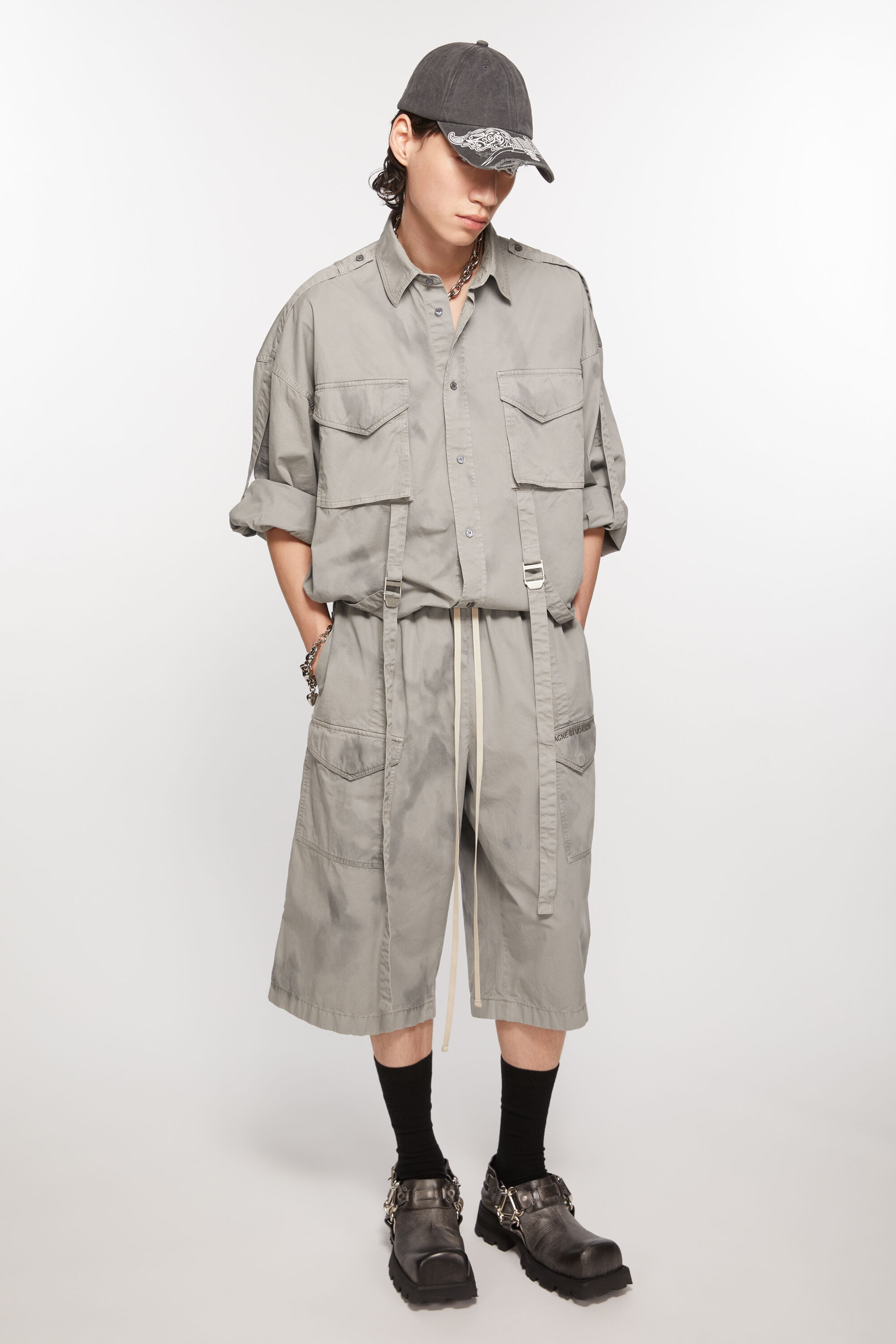 Cargo shorts - Mid Grey - 4