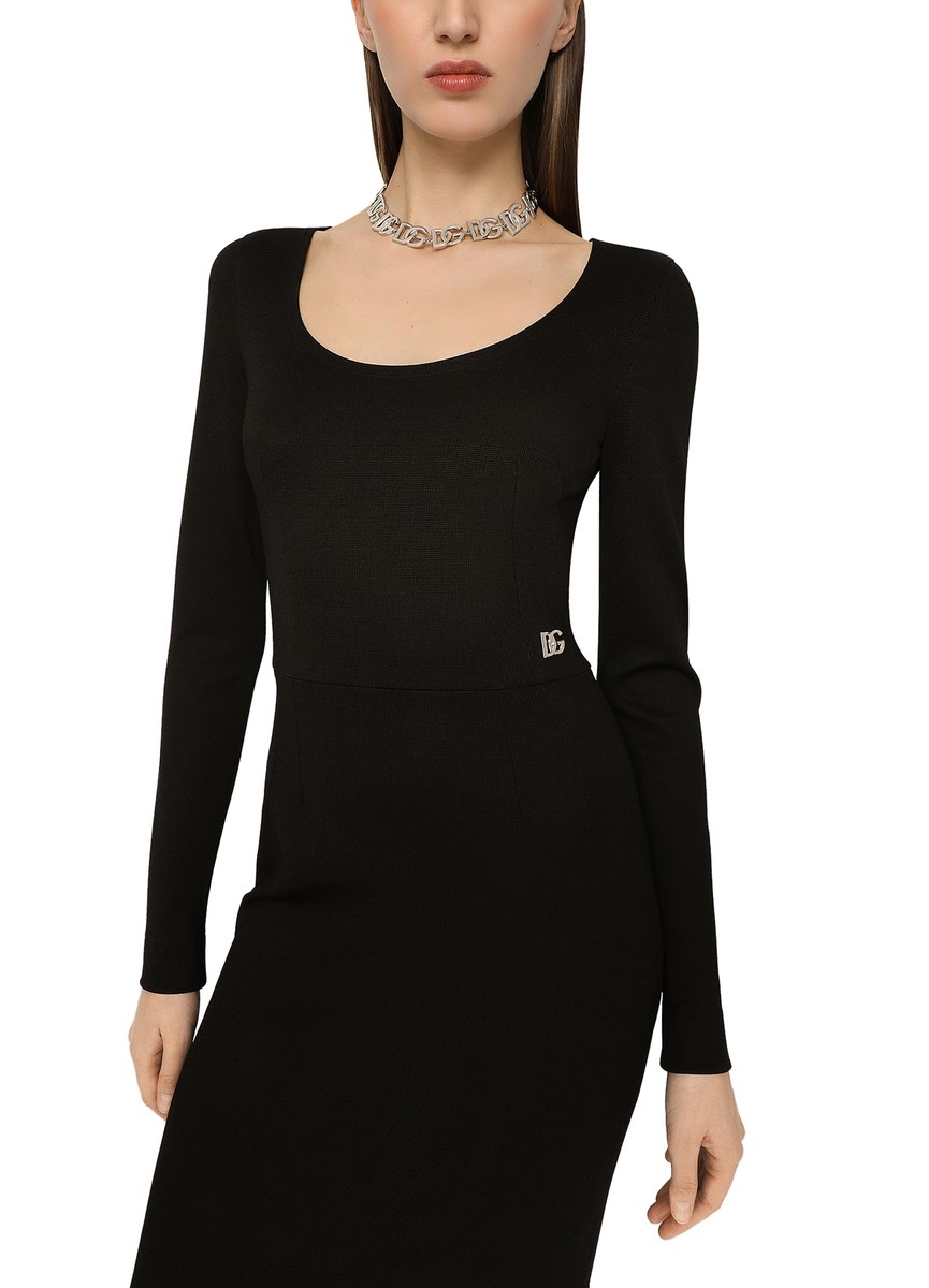 Midi Sheath Dress In Milano Knit - 4