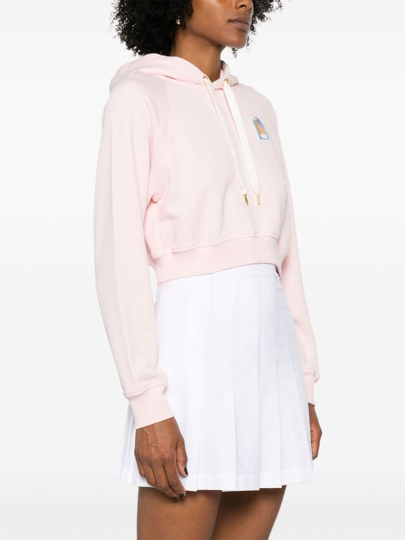 logo-patch cropped hoodie 3