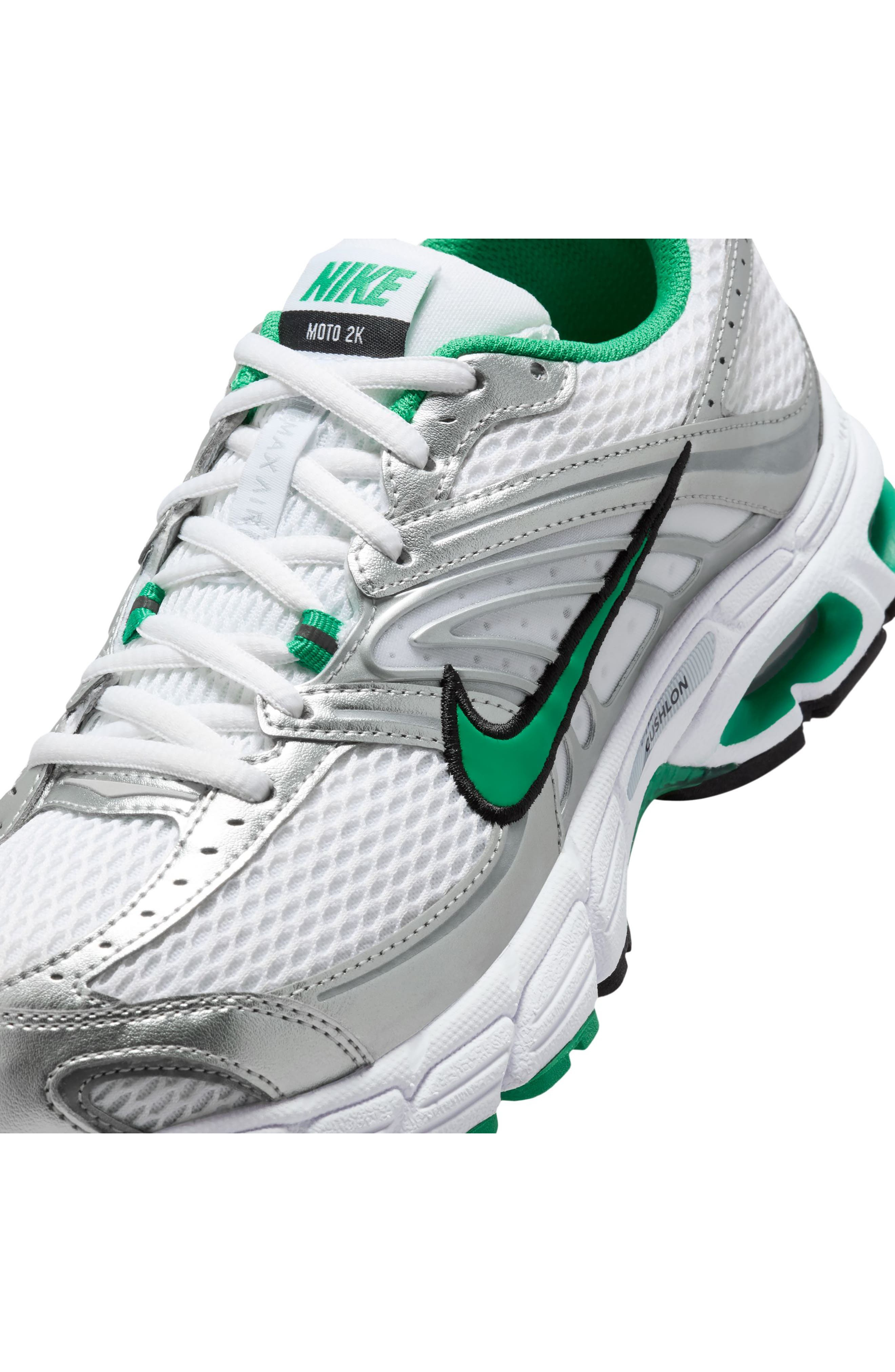 Nike Air Max Moto 2K Sneaker in White/Green/Silver at Nordstrom - 9