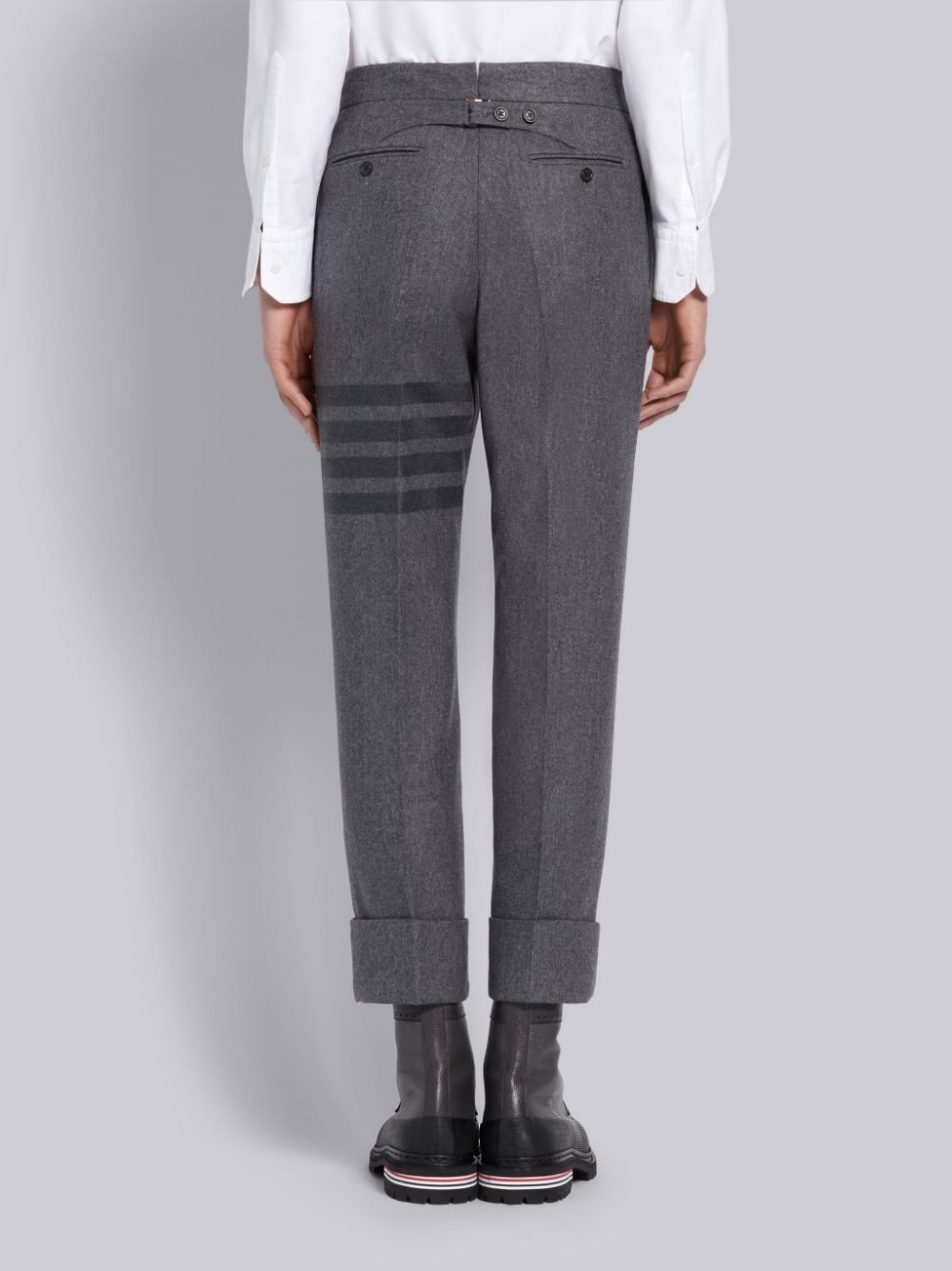 tonal 4-Bar flannel trousers - 3