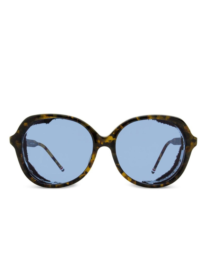 둥근 정연한 leatherette 입히는 sunglasses 1