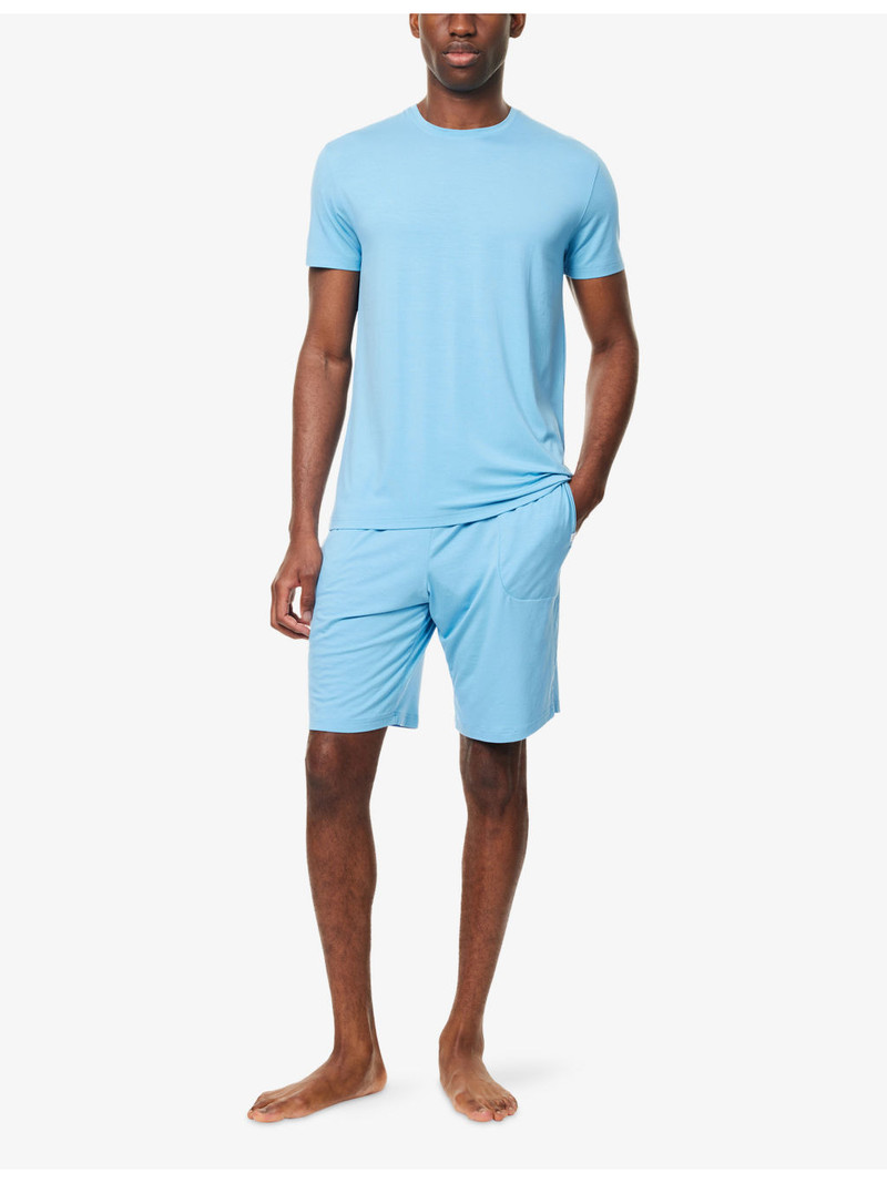 Derek Rose Basel Short-Sleeve Jersey Pyjama Top outlook