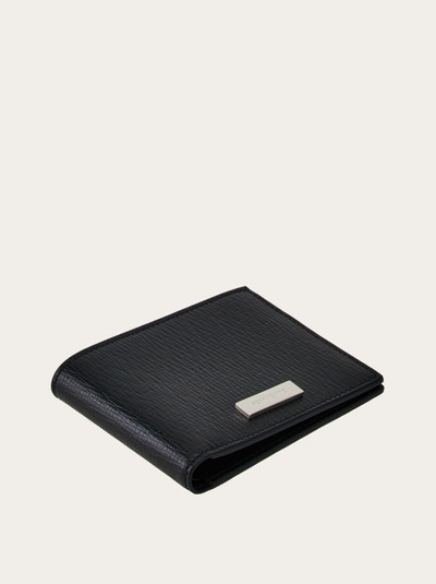 FERRAGAMO Wallet with custom metal plate outlook