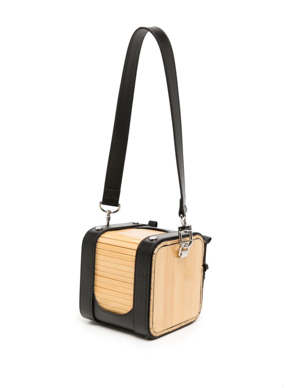 logo-embossed square bamboo bag - 3