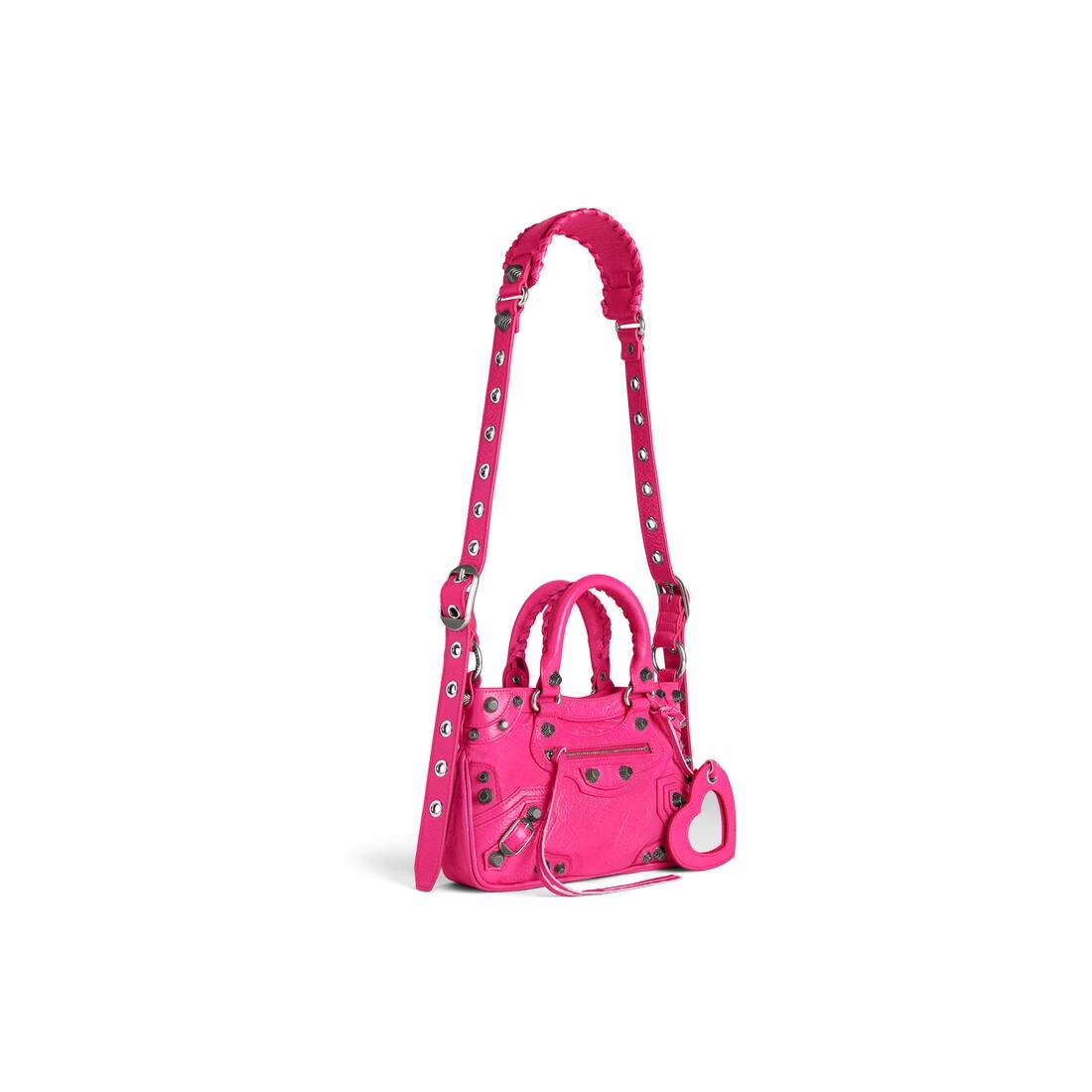 Balenciaga small Neo Cagole leather tote bag - Pink