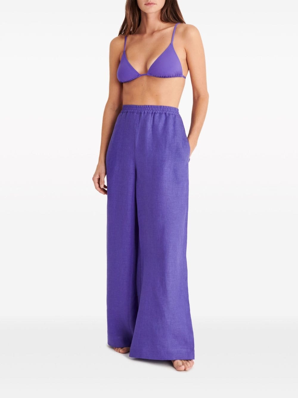 Select wide-leg linen trousers - 2