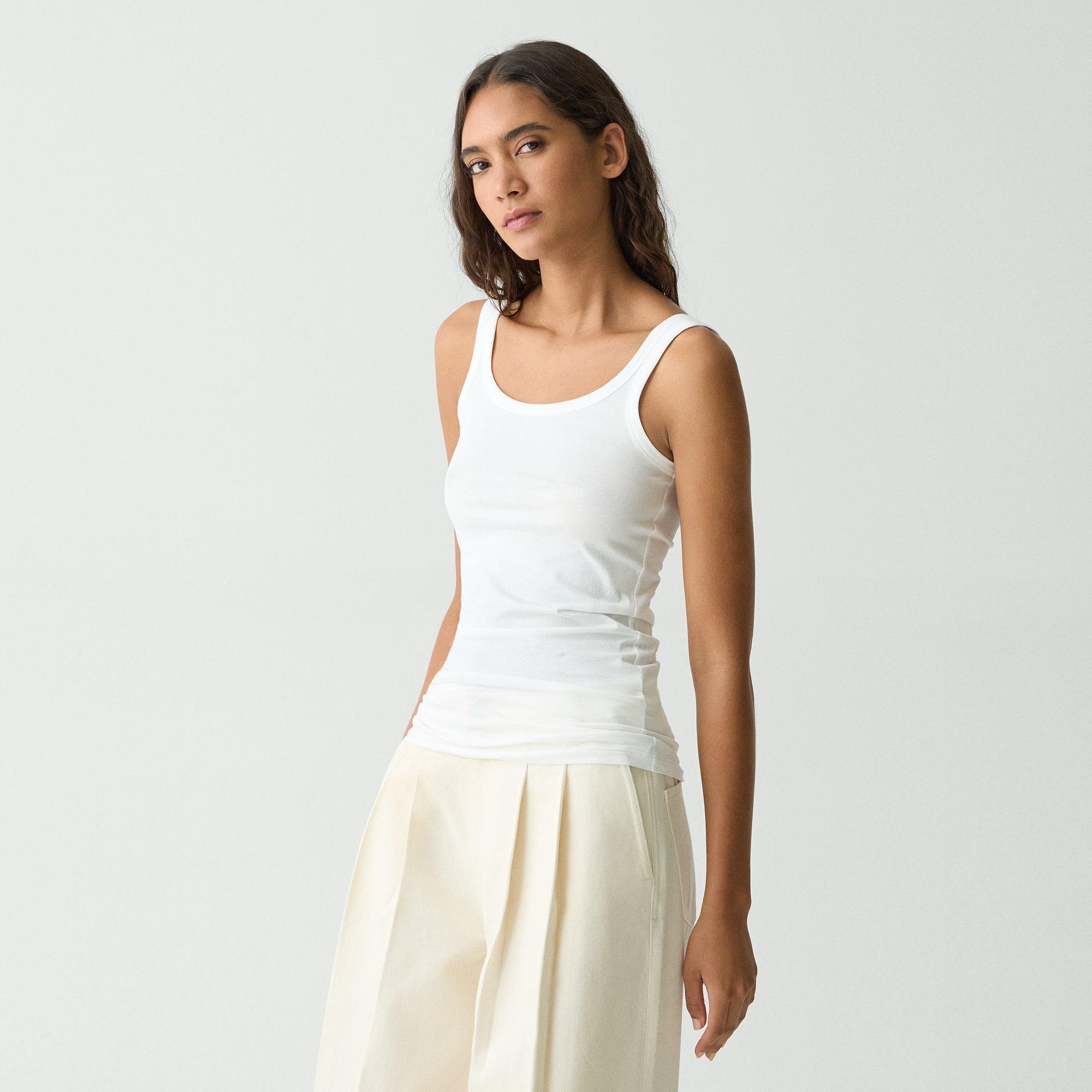 Scoop-Neck Tank Top in Cotton - 3