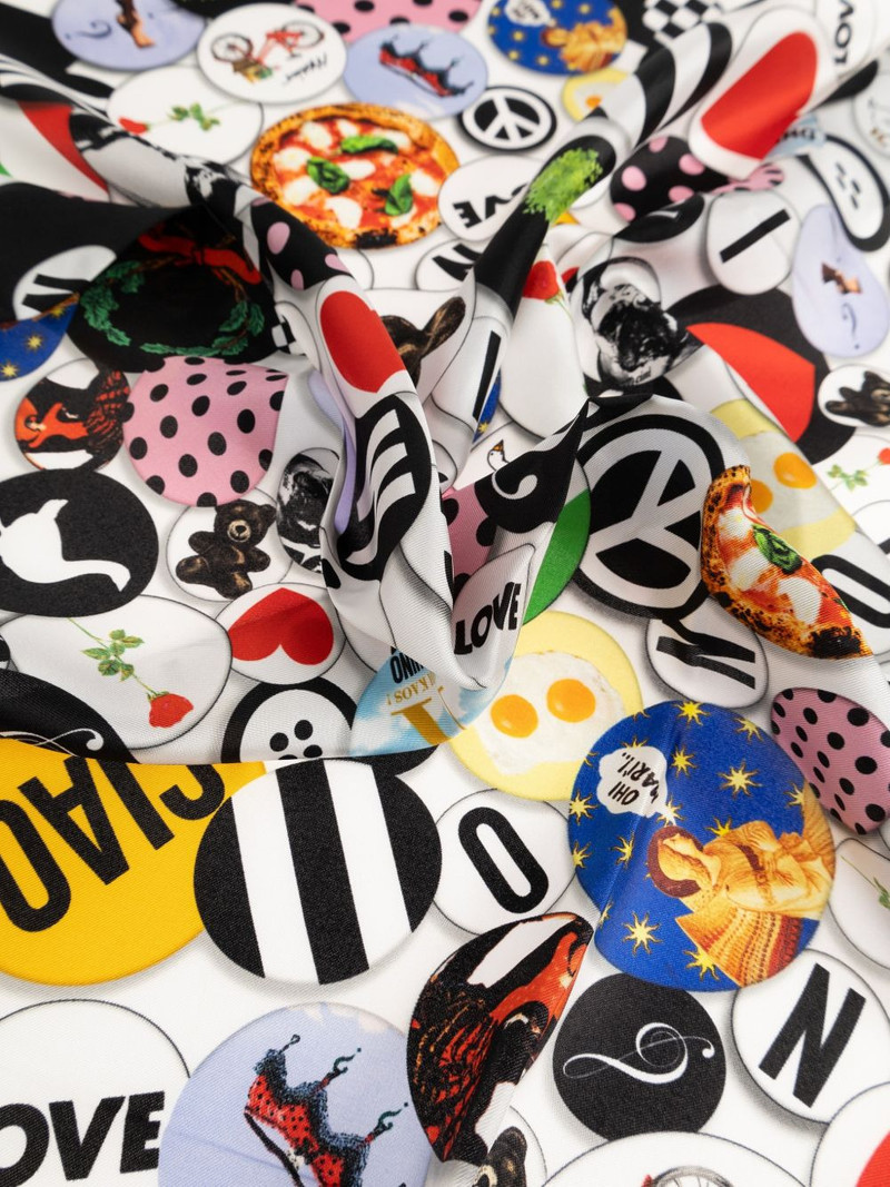 Moschino printed silk scarf outlook