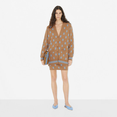 Burberry Monogram Wool Silk Blend Jacquard Mini Skirt outlook