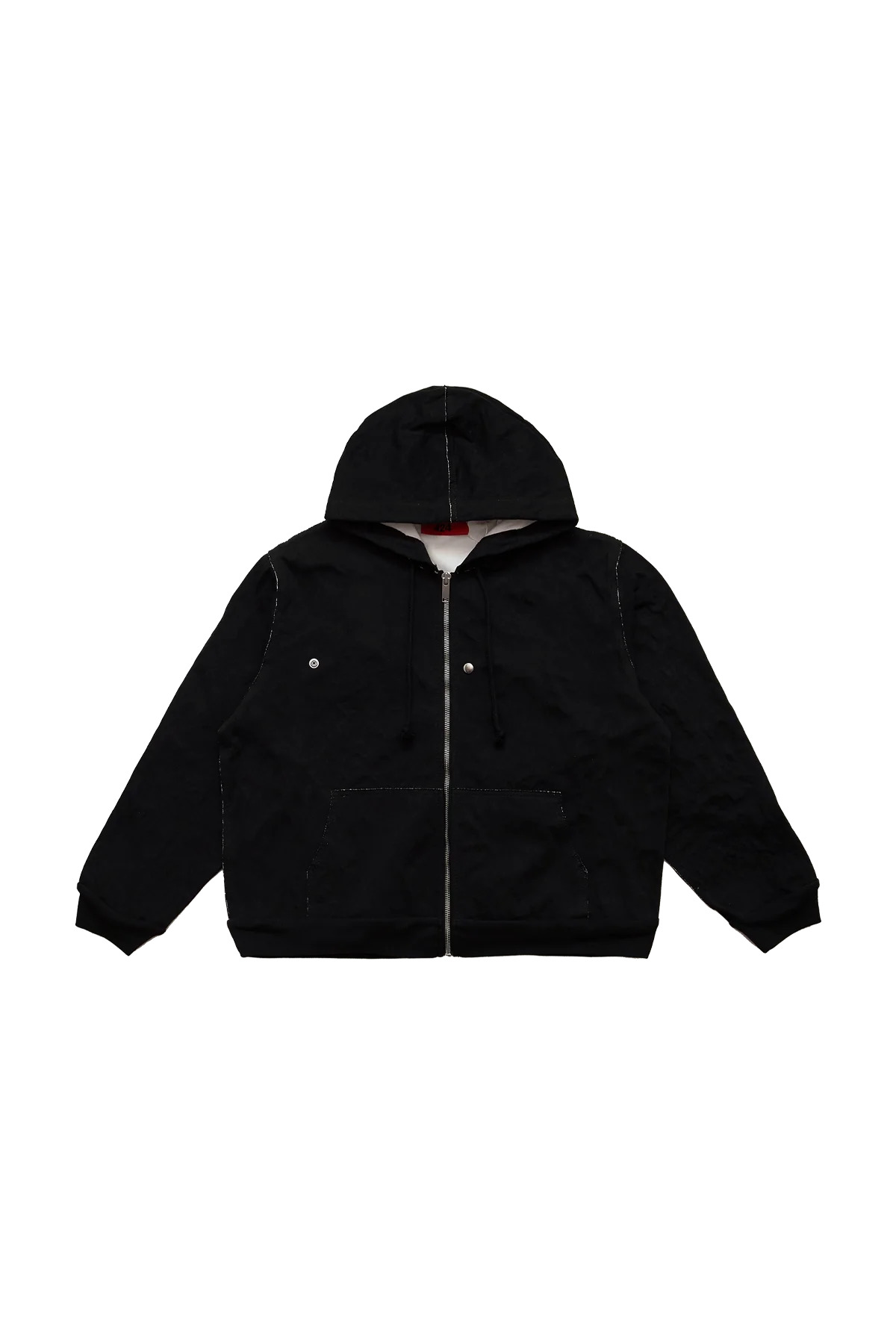 424 Molded Wrapped Hoodie Black - 1
