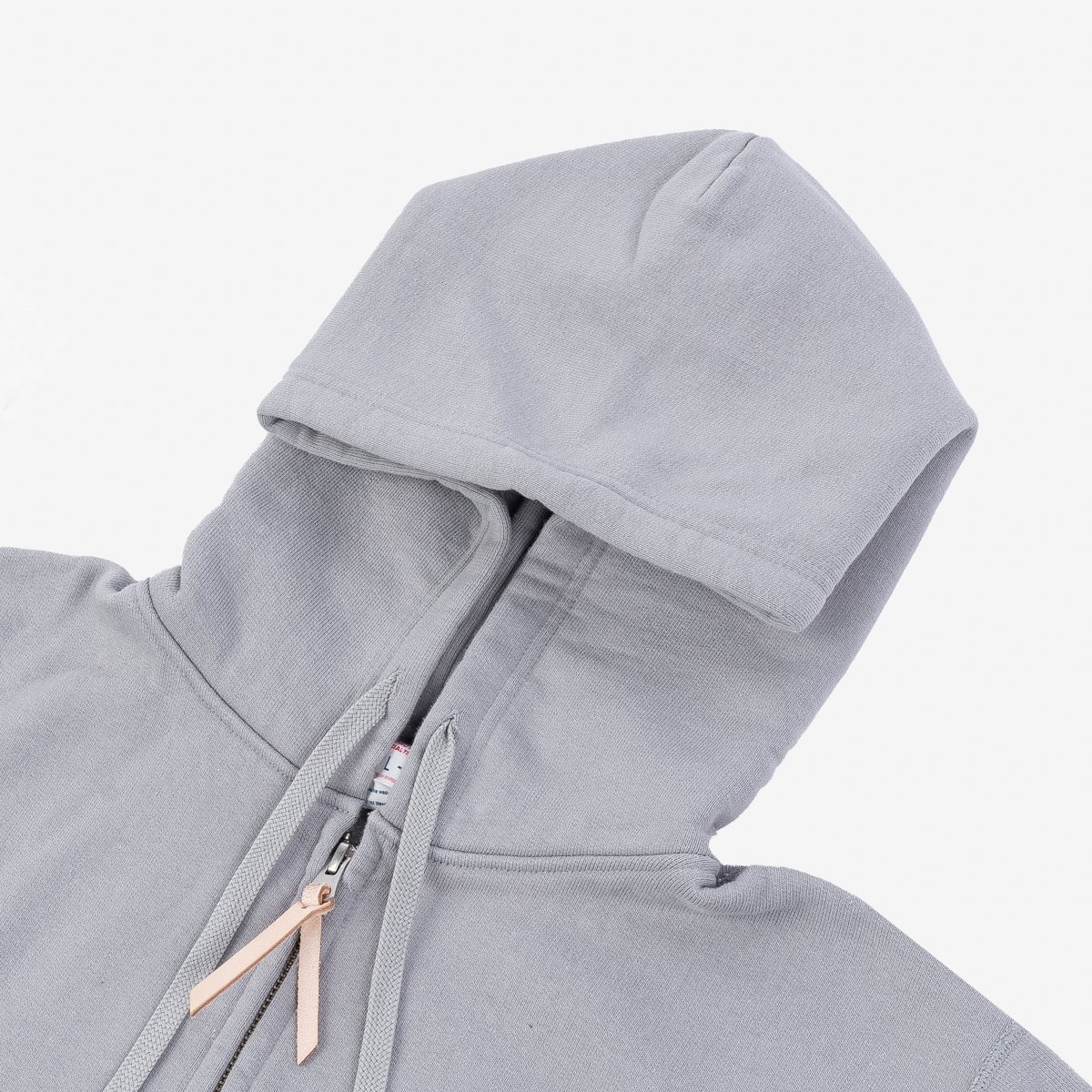 IHSW-63-GRY Printed 14oz Ultra Heavyweight Loopwheel Cotton Zippered Hoodie - Grey - 7