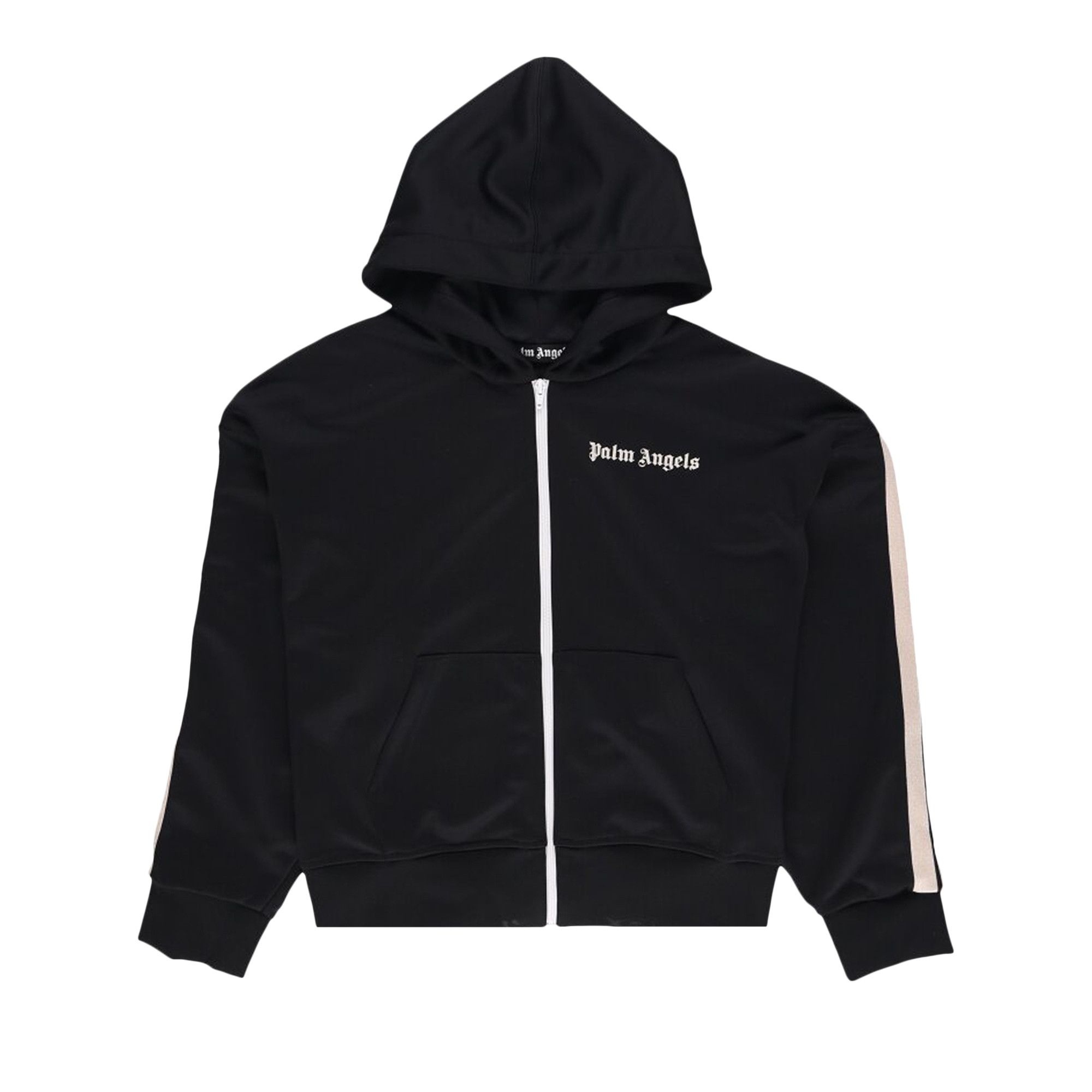 Palm Angels Zip Track Hoodie 'Black' - 1