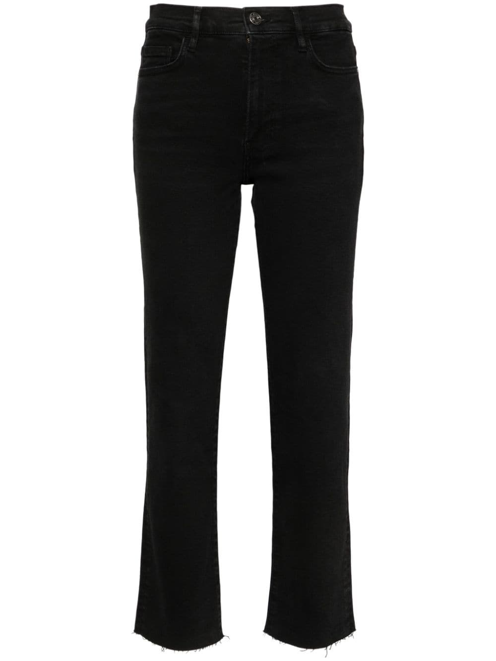 high-rise straight-leg jeans - 1