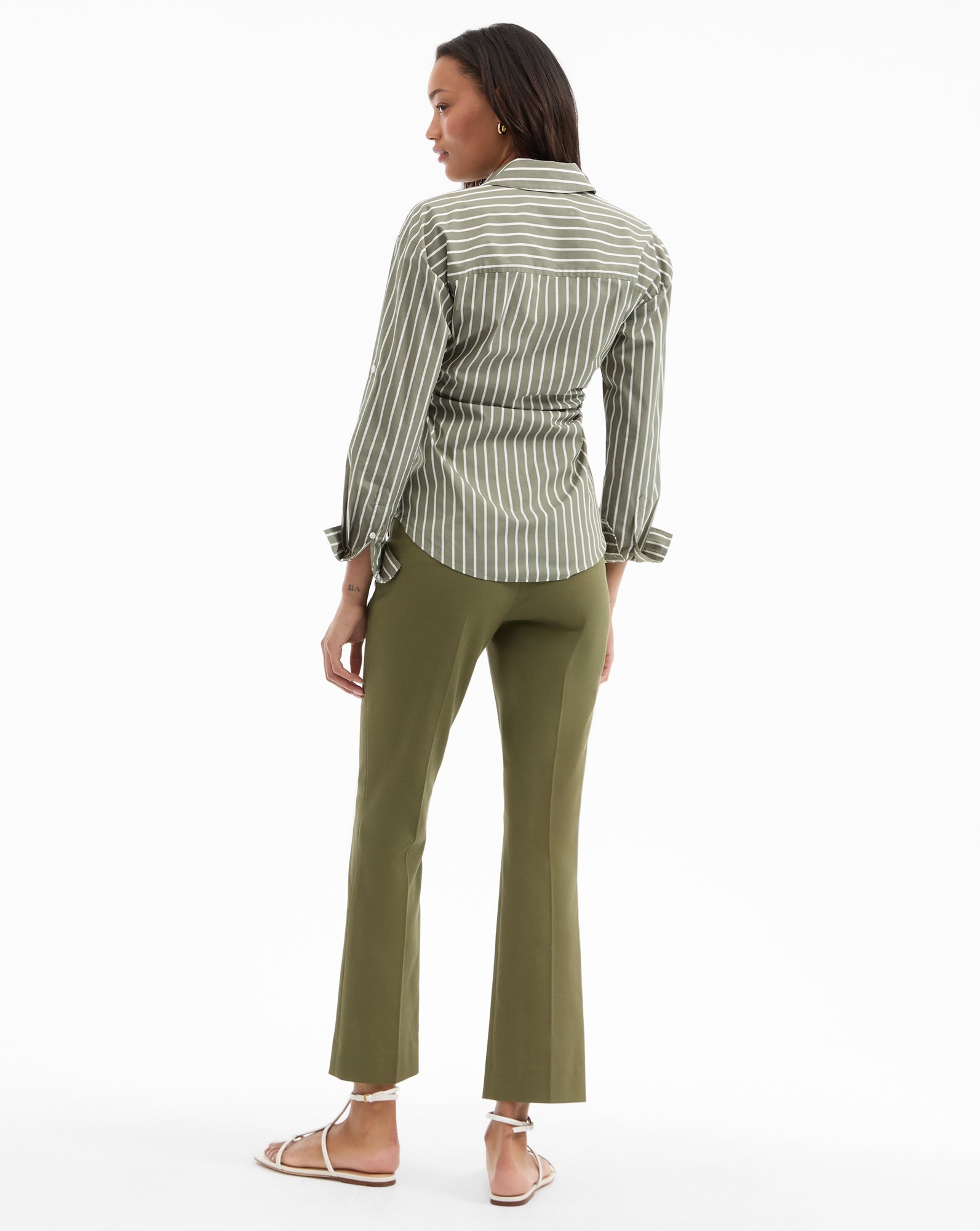 DEVRA RUCHED BUTTON-DOWN SHIRT - 5