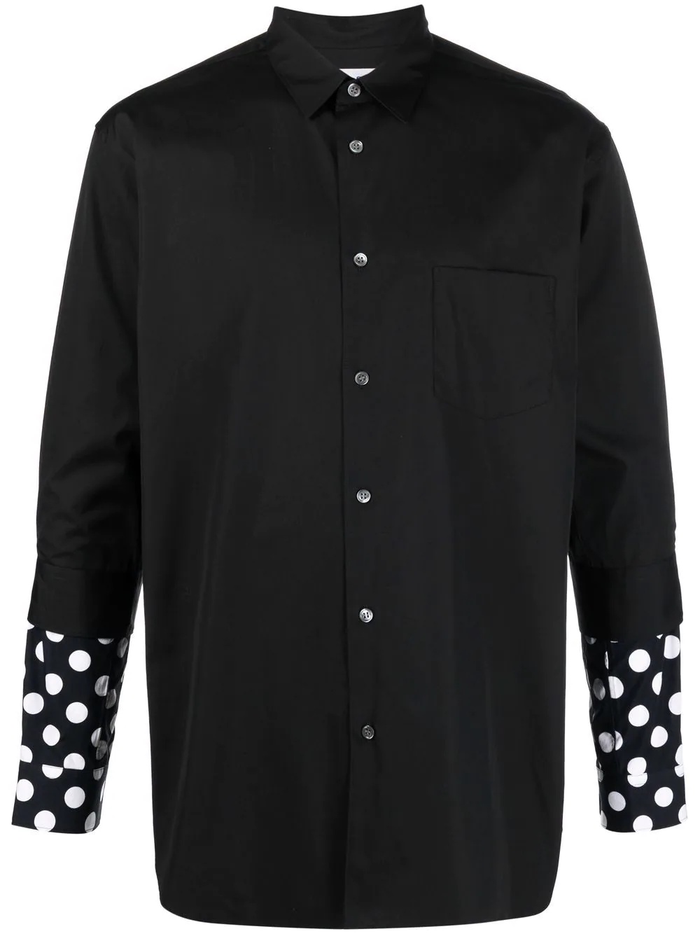 polka dot print cotton shirt - 1