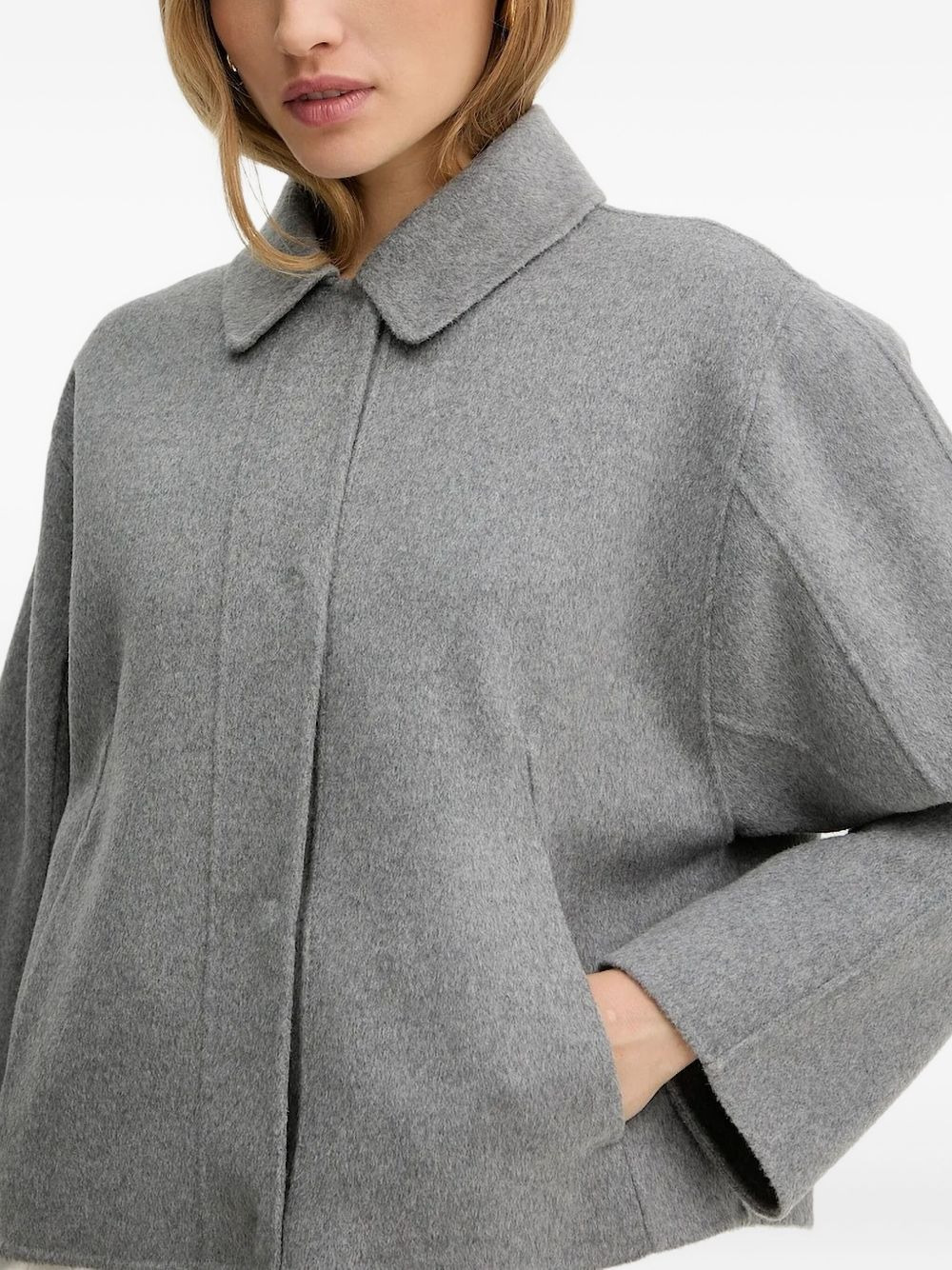cropped buttoned jacket - 4