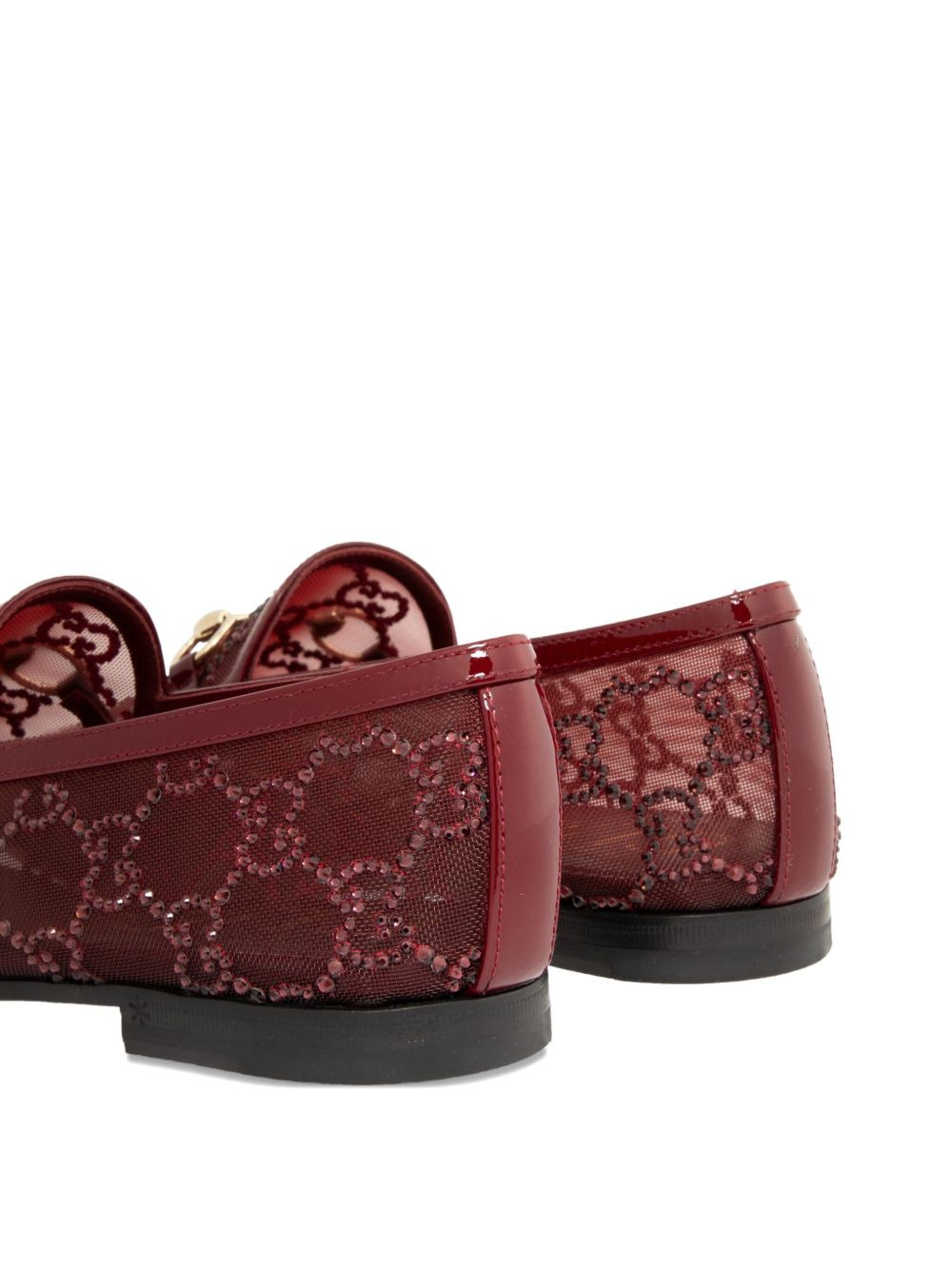 crystal-embellished horsebit loafers - 4