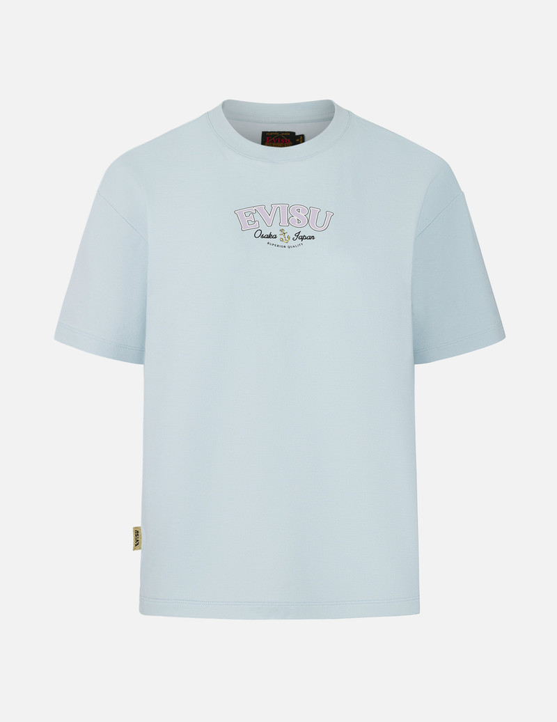 EVISU Twisted Rope and Daicock Anchor Print Oversized T-Shirt outlook