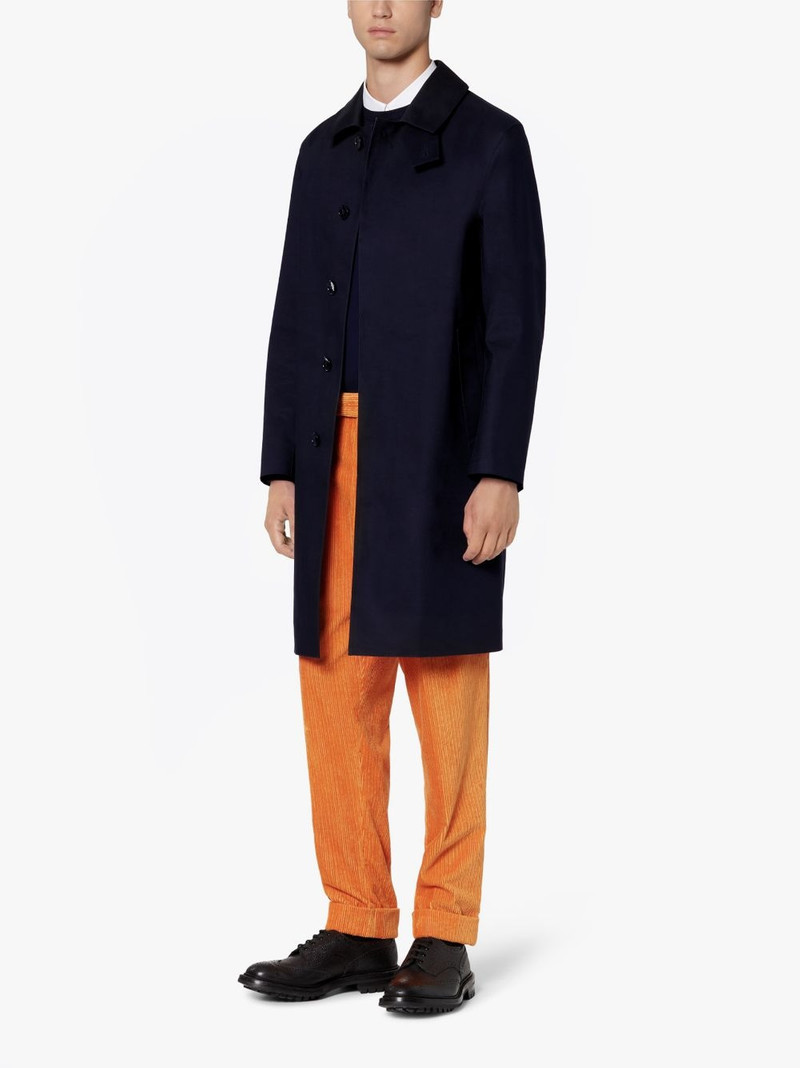 OXFORD NAVY BONDED COTTON 3/4 COAT | GRC-108 4