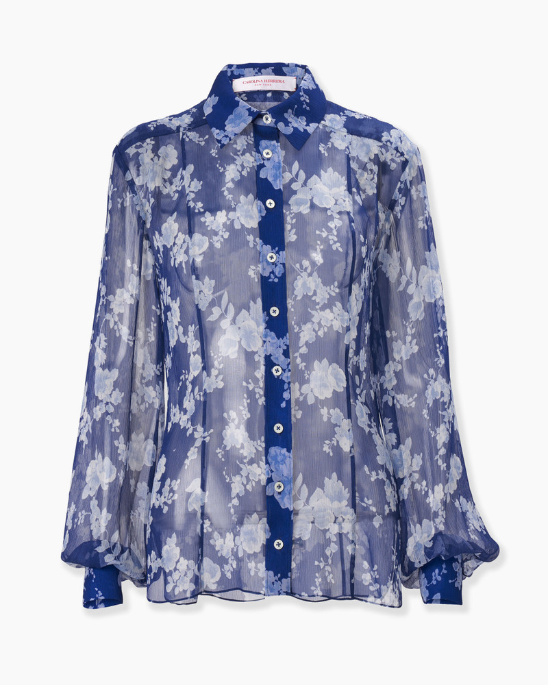 Chiffon Floral-Print Blouse 1