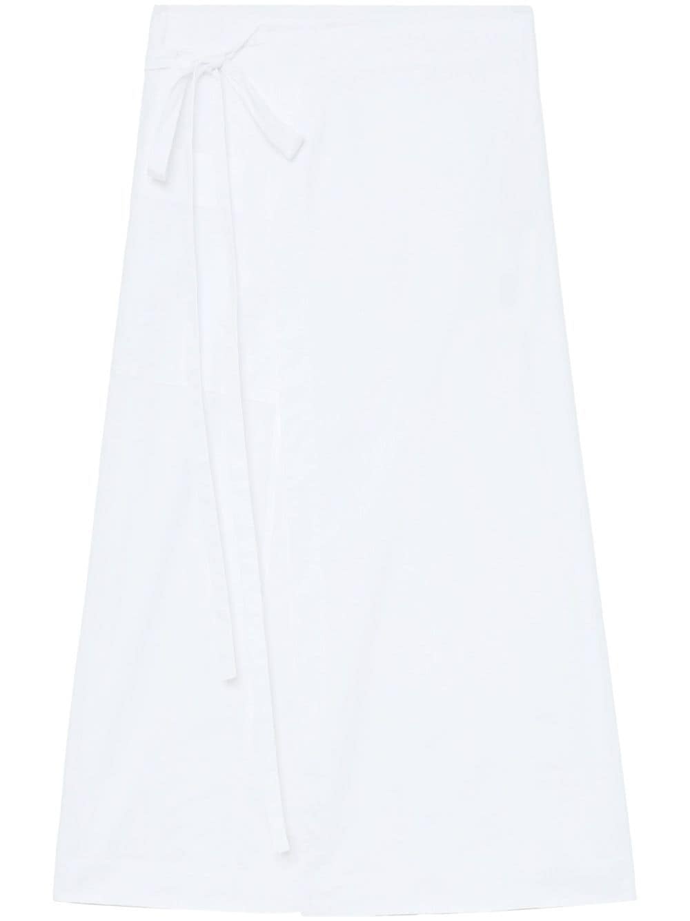 soft poplin wrap skirt - 1