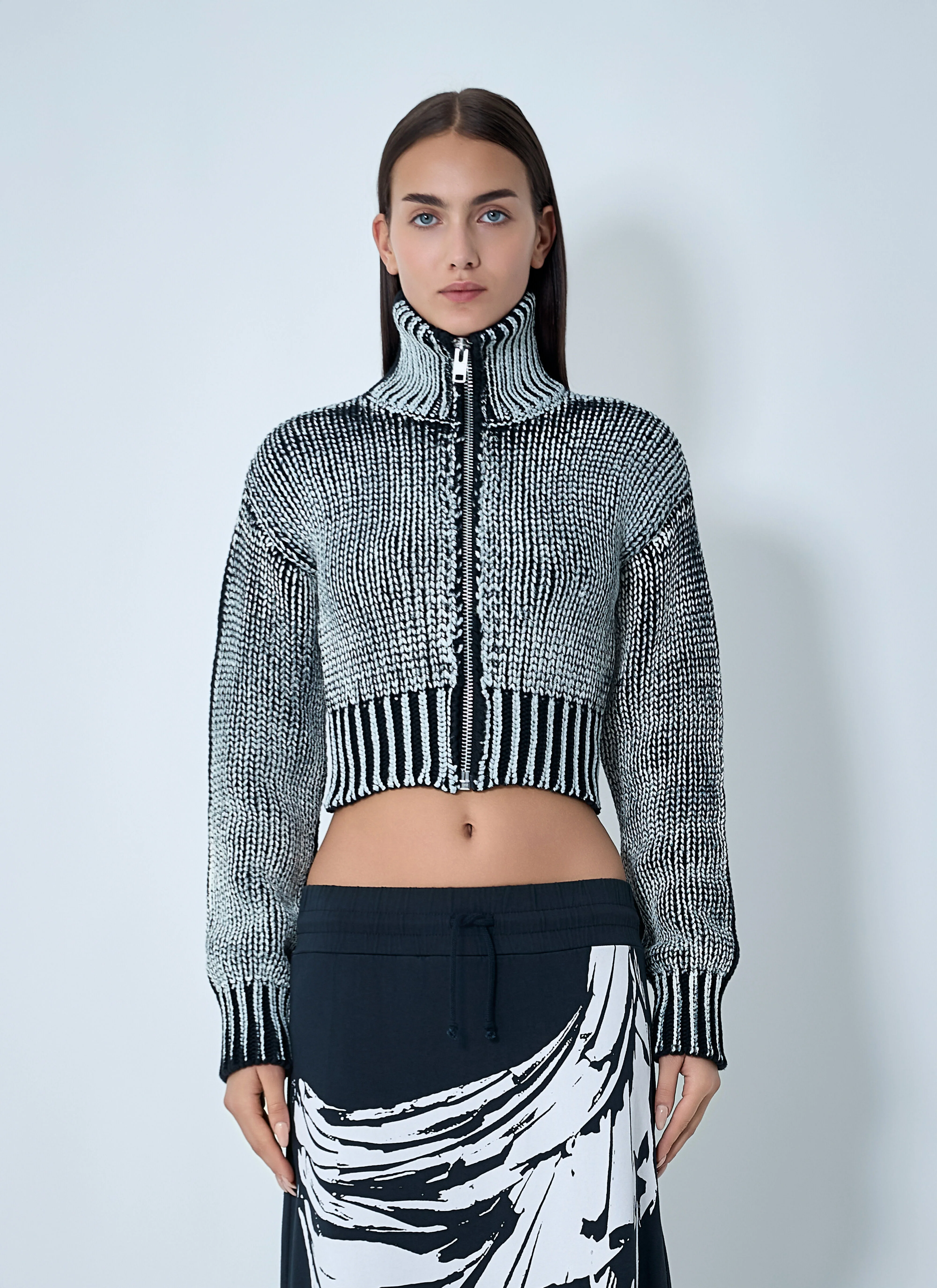 Coated Rib Cardigan - 1