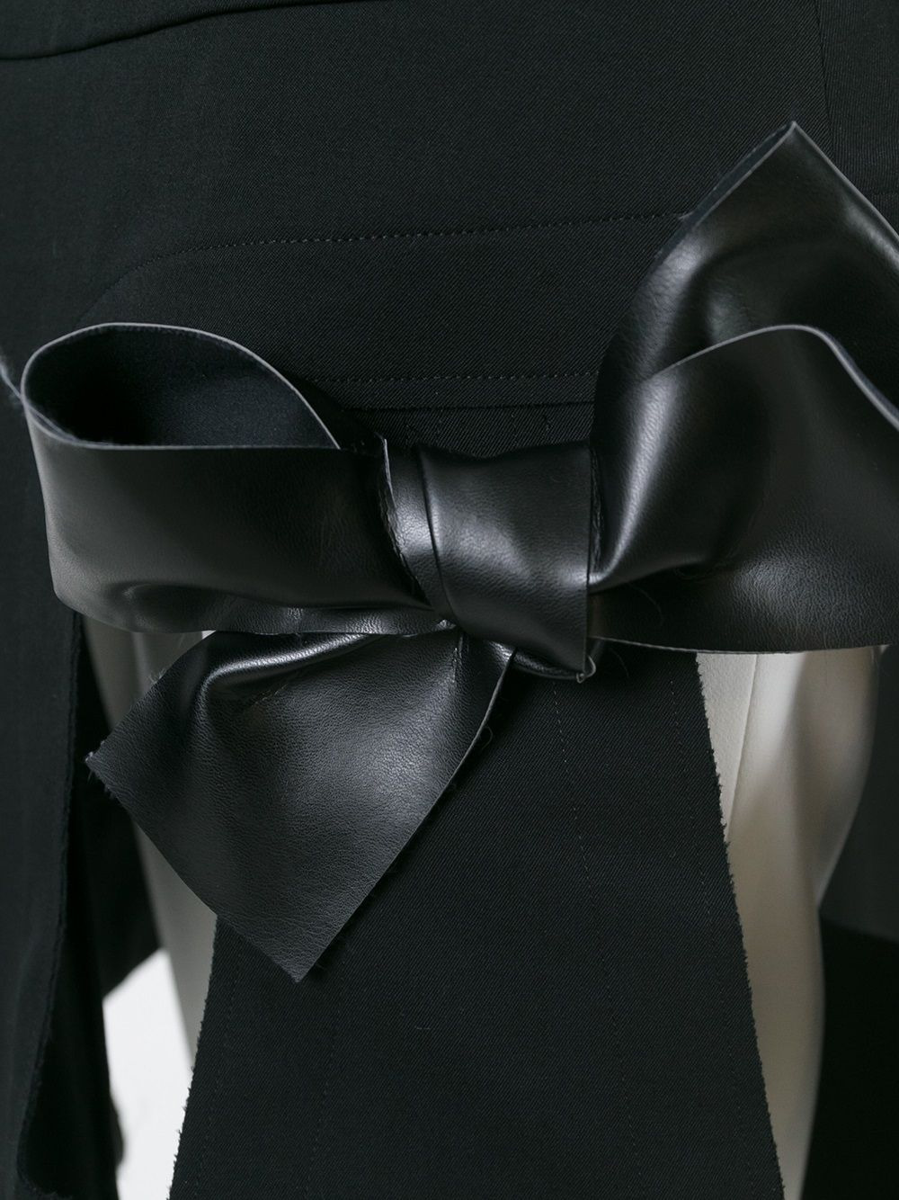 cut-out bow detailing coat - 5