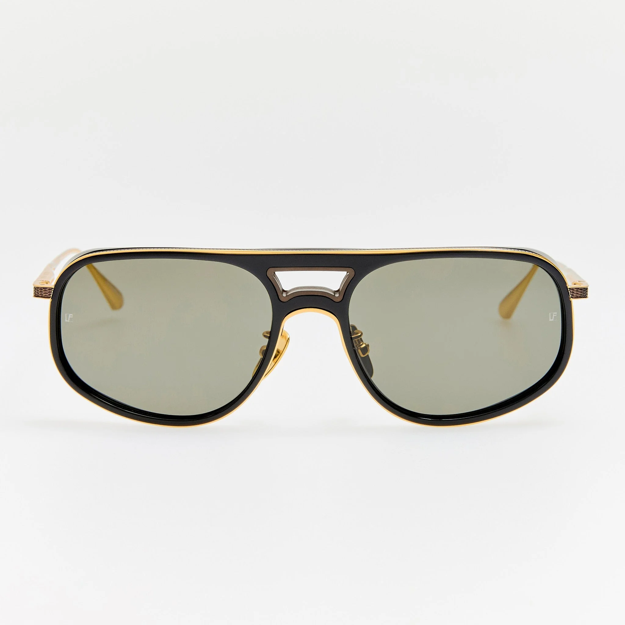 Calder Sunglasses in 22K Gold and Black - 1
