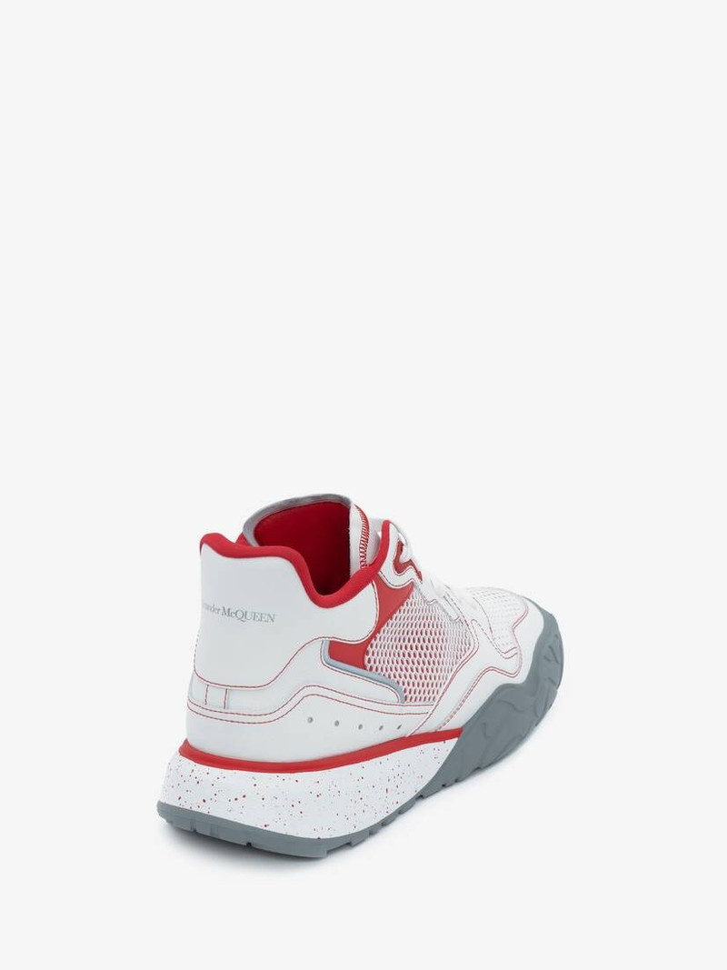 Alexander McQueen Court Trainer in White/red outlook