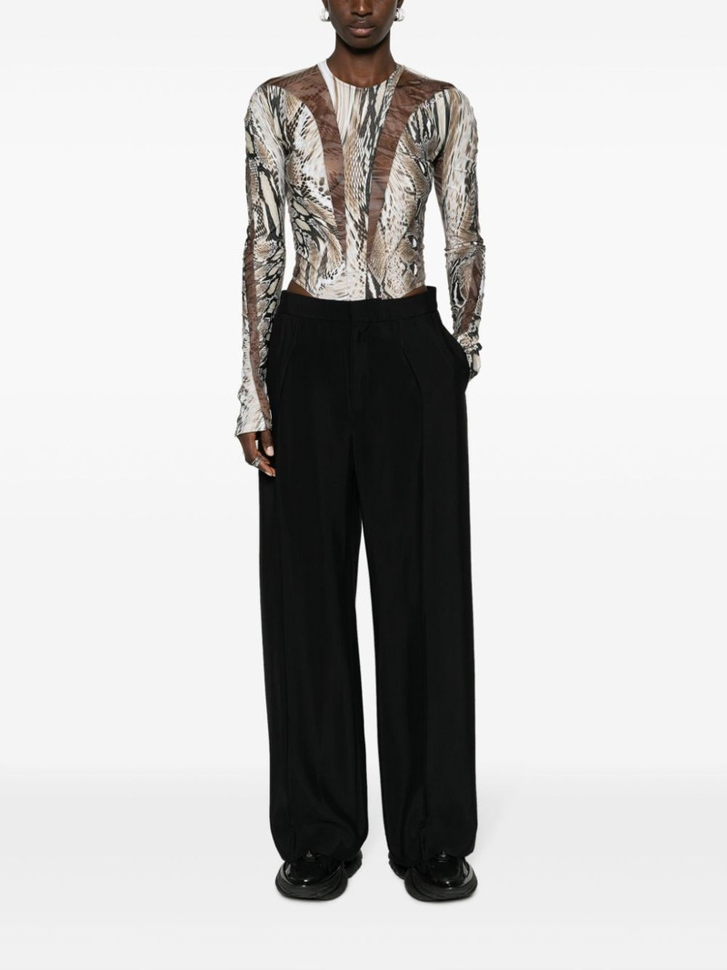 MUGLER Illusion sheer-panelled bodysuit outlook