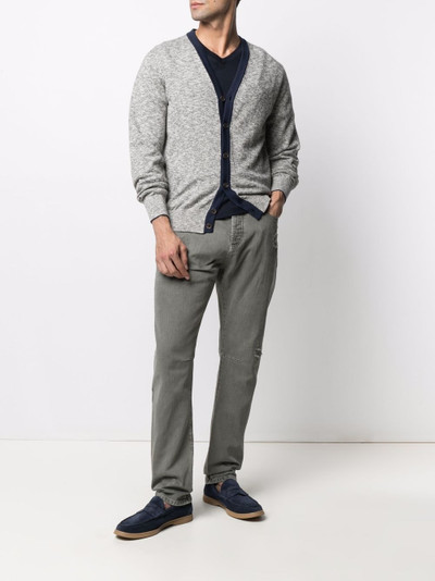 Brunello Cucinelli ripped detailing straight-leg jeans outlook