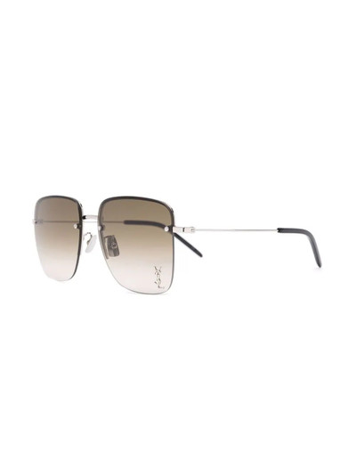 SAINT LAURENT logo-lenses square sunglasses outlook