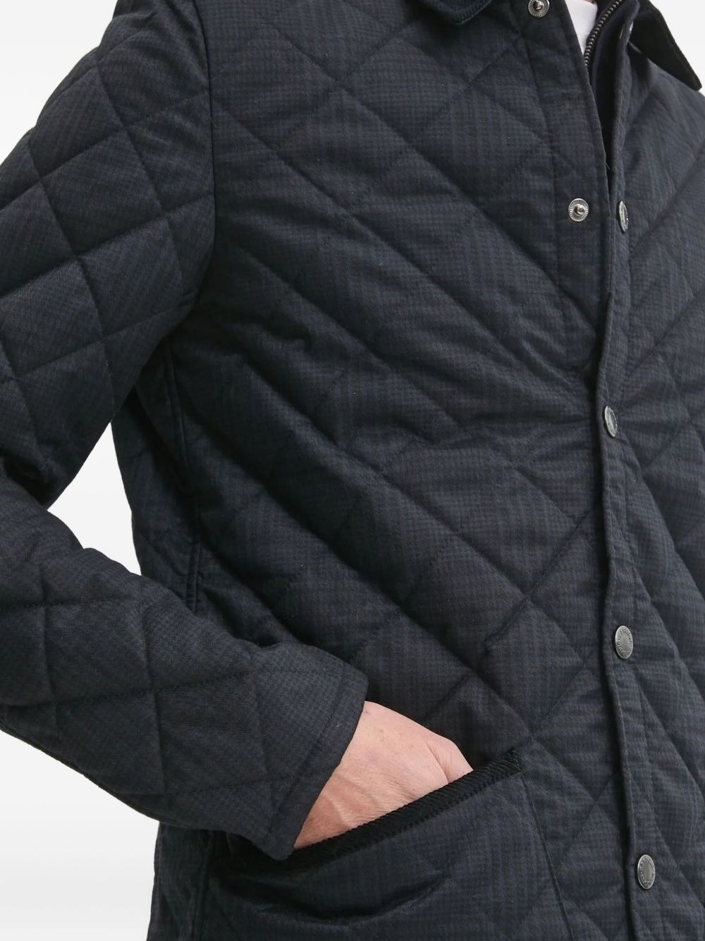 diamond-quilted padded jacket - 4