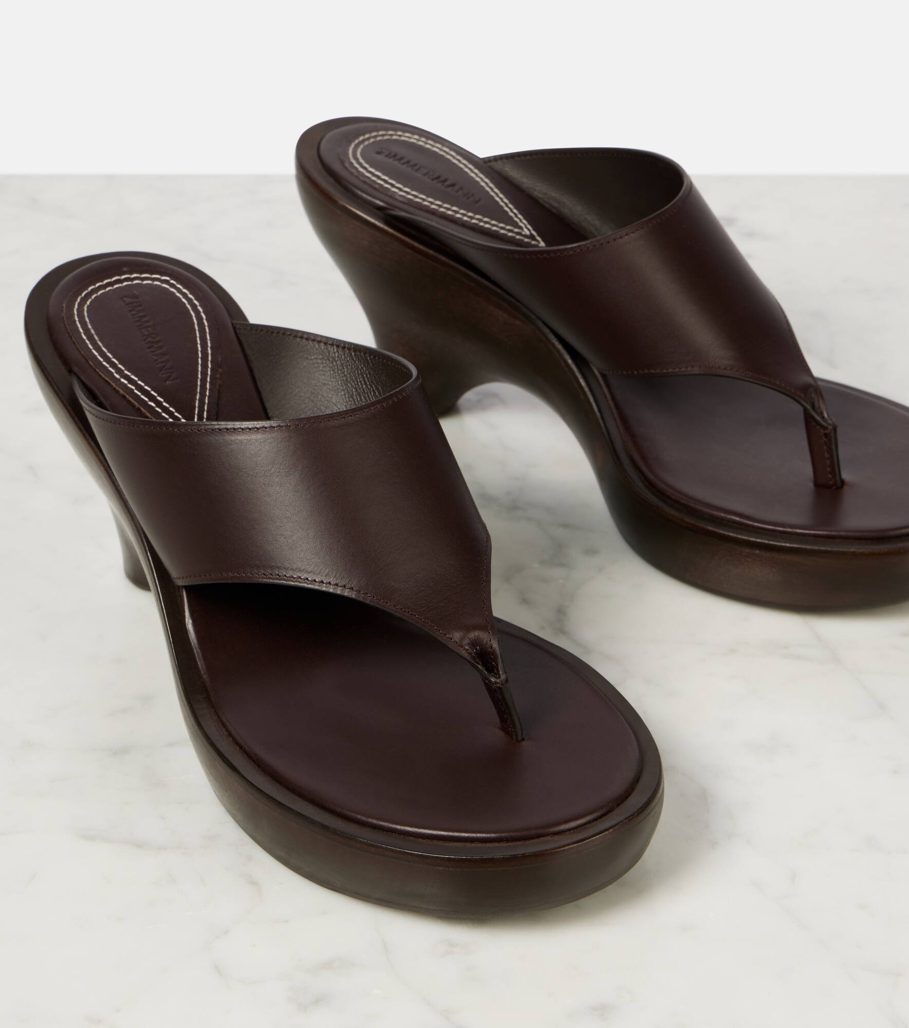 Wild 95 leather wedge mules - 5