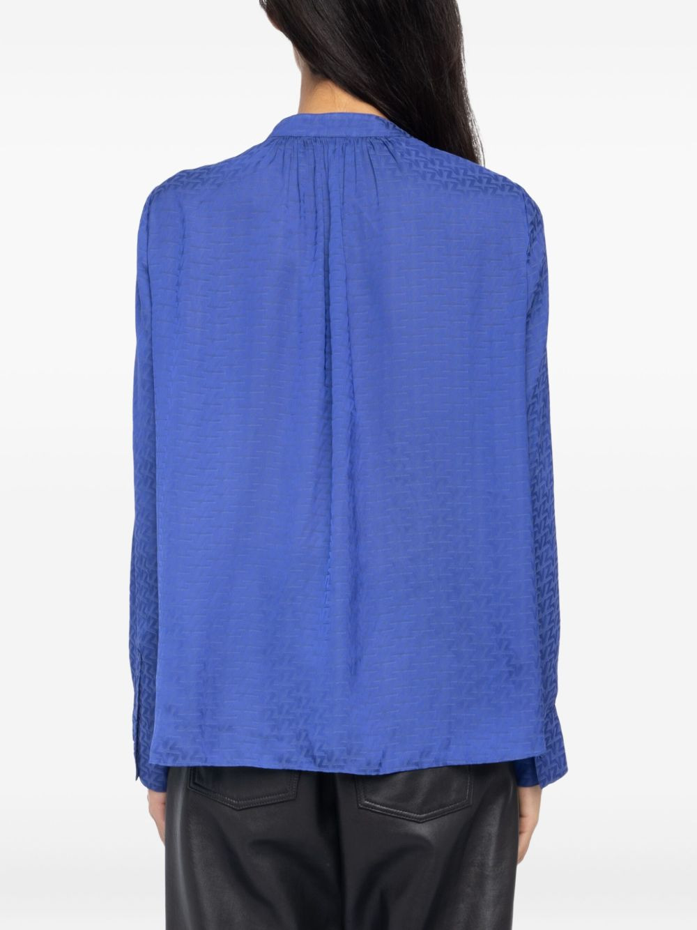 V-neck long-sleeve top - 2
